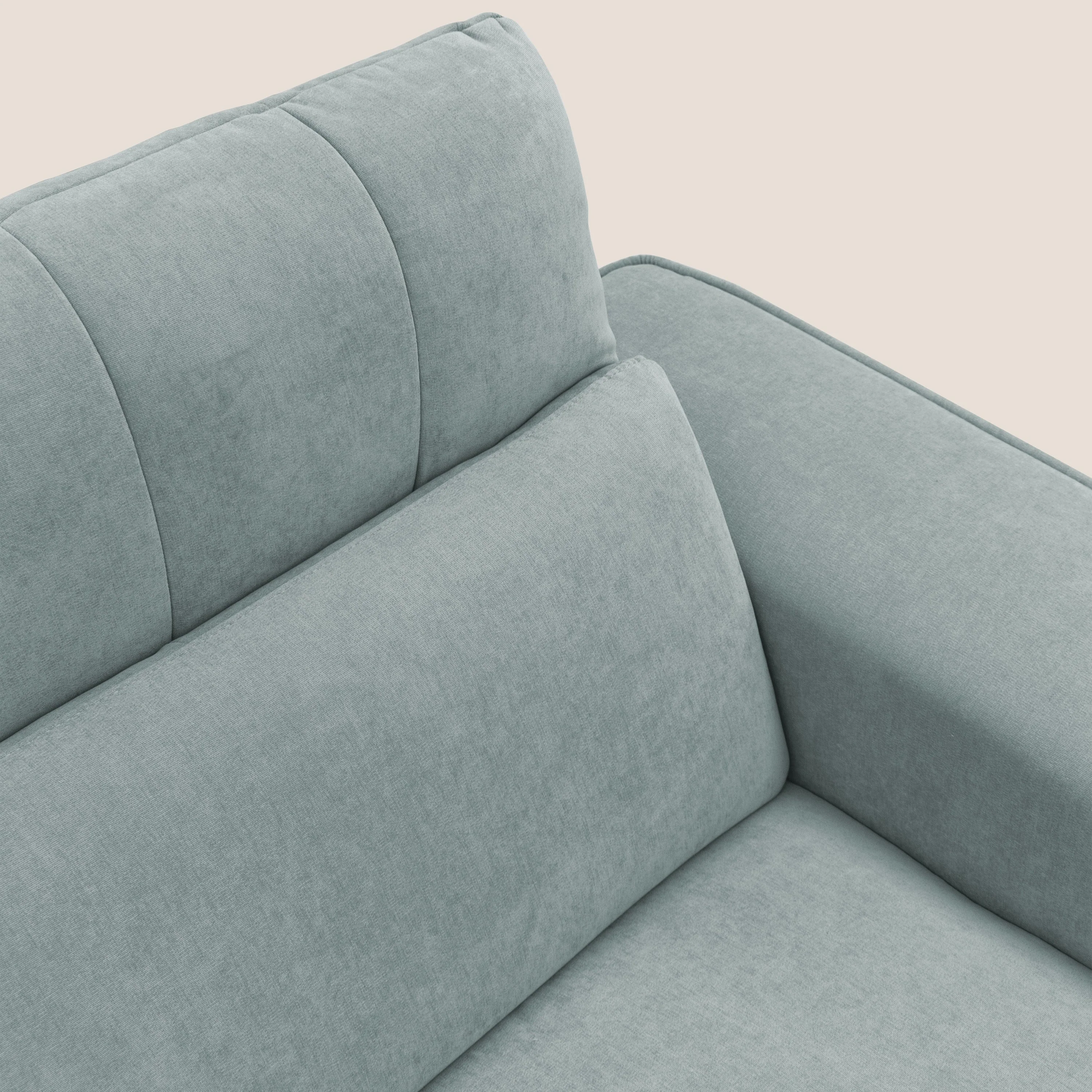 Clark Canapé modulable avec 3 assises et avec option relax électrique en tissu imperméable et détachable T17 vert d'eau - Image 5