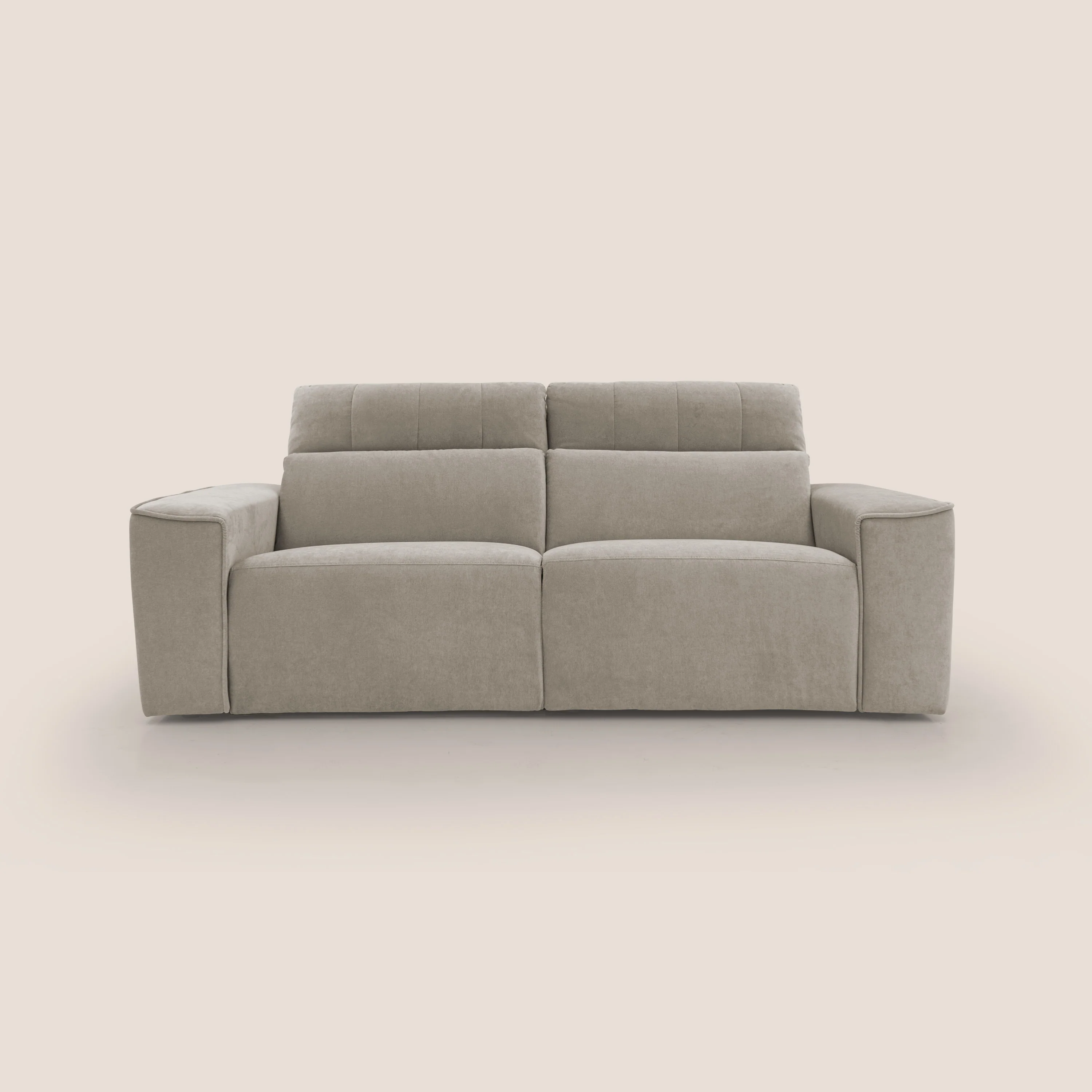 Clark Canapé modulable avec option relax électrique en tissu imperméable et détachable T17 beige