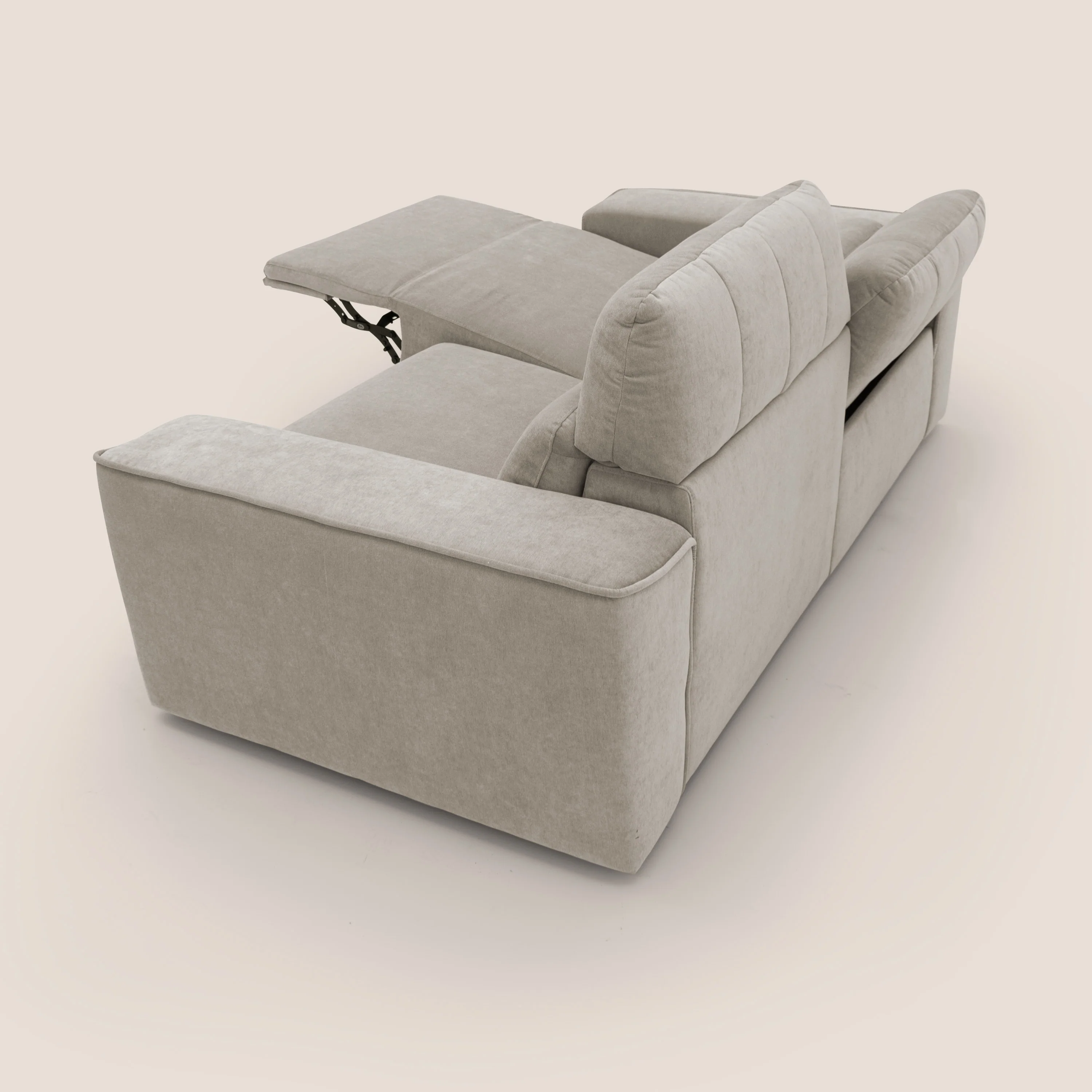 Clark Canapé modulable avec option relax électrique en tissu imperméable et détachable T17 beige - Image 12