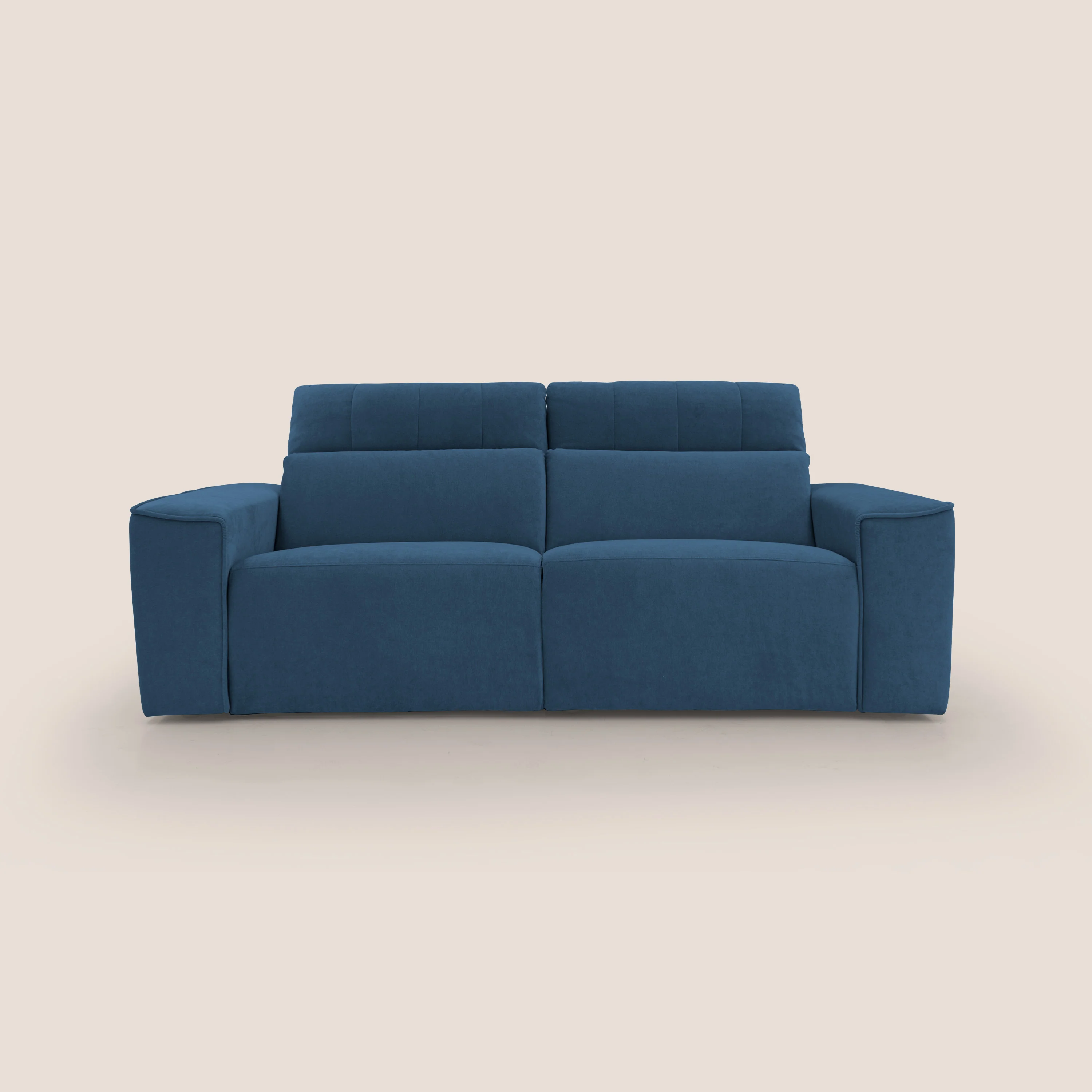 Clark Canapé modulable avec option relax électrique en tissu imperméable et détachable T17 bleu