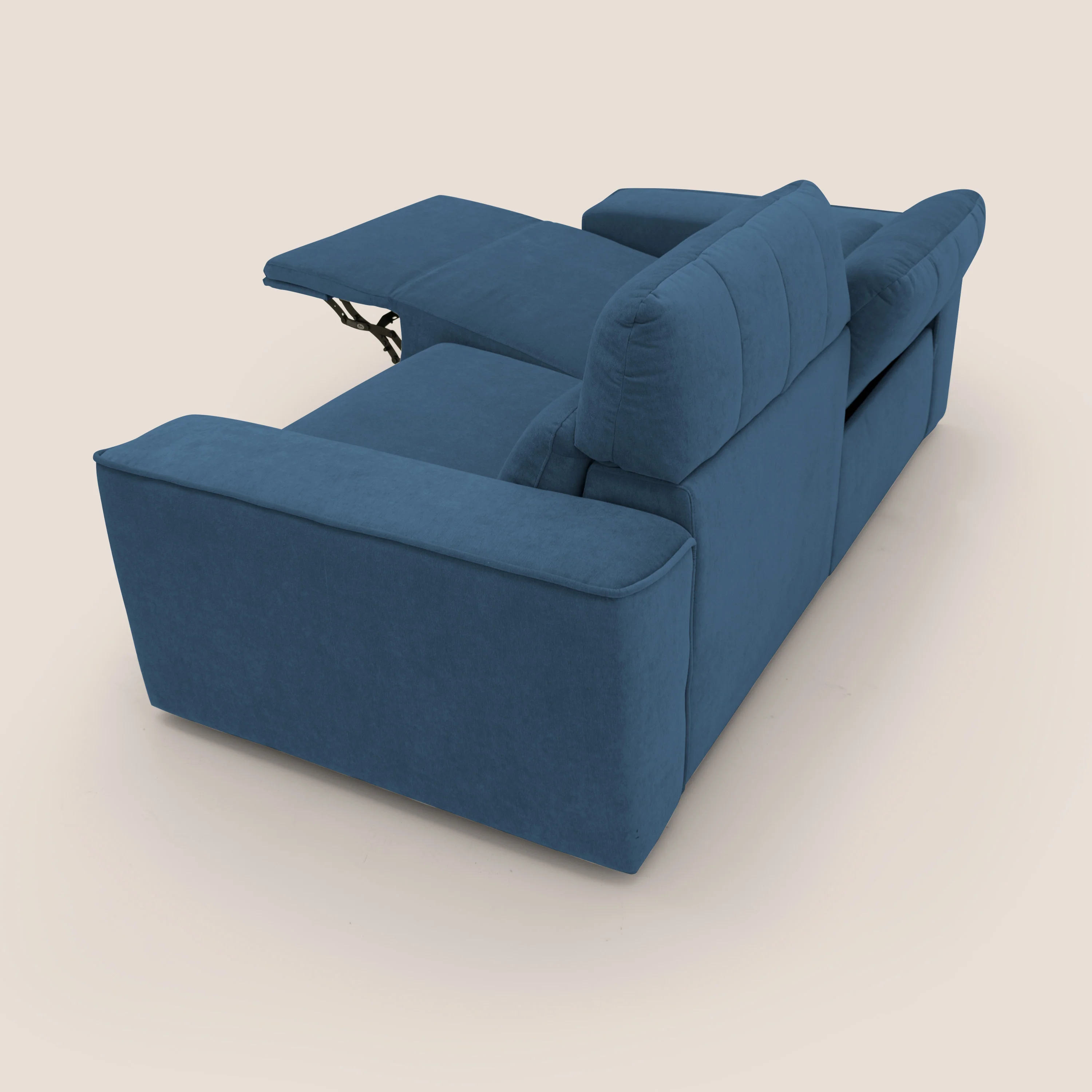 Clark Canapé modulable avec option relax électrique en tissu imperméable et détachable T17 bleu - Image 12