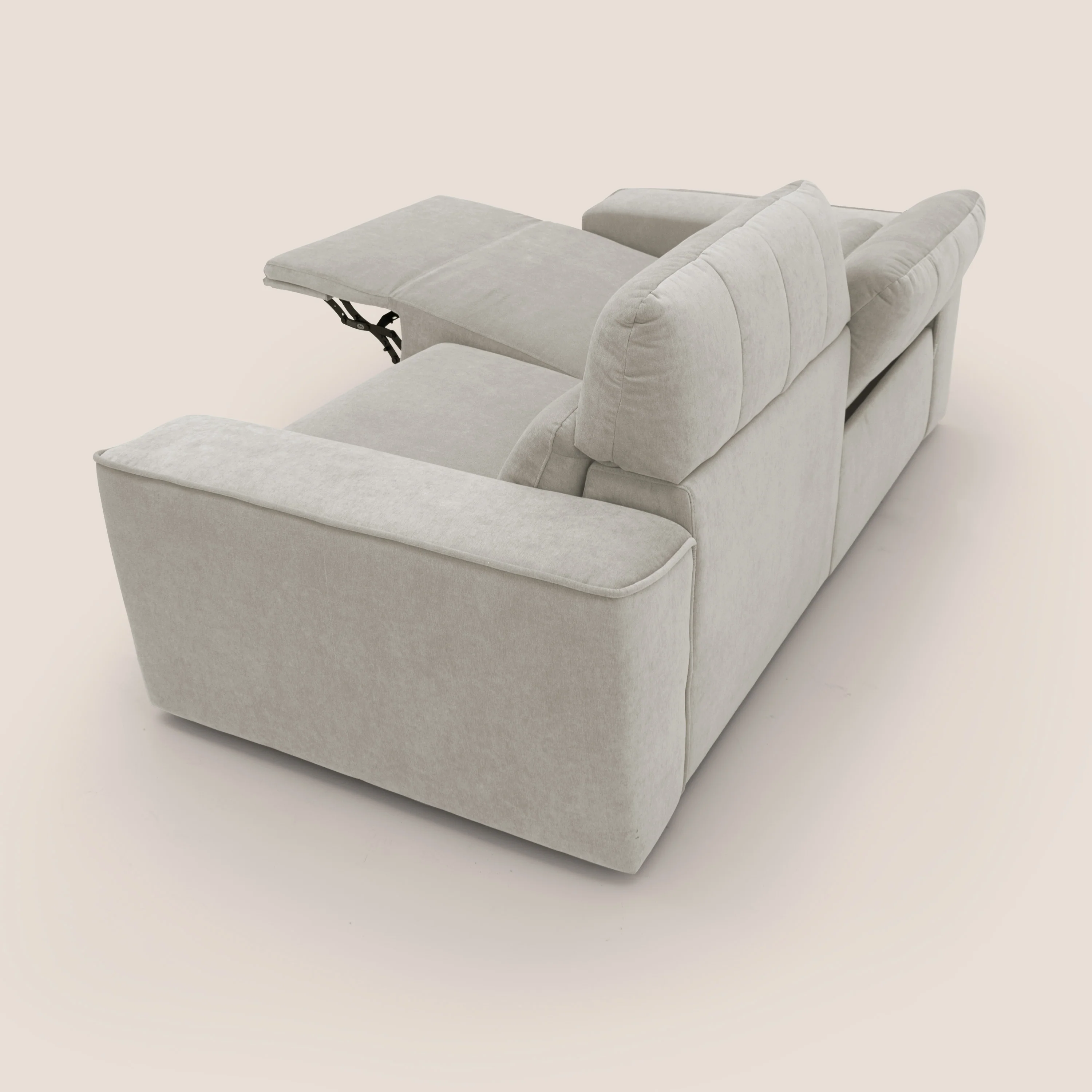 Clark Canapé modulable avec option relax électrique en tissu imperméable et détachable T17 crème - Image 12