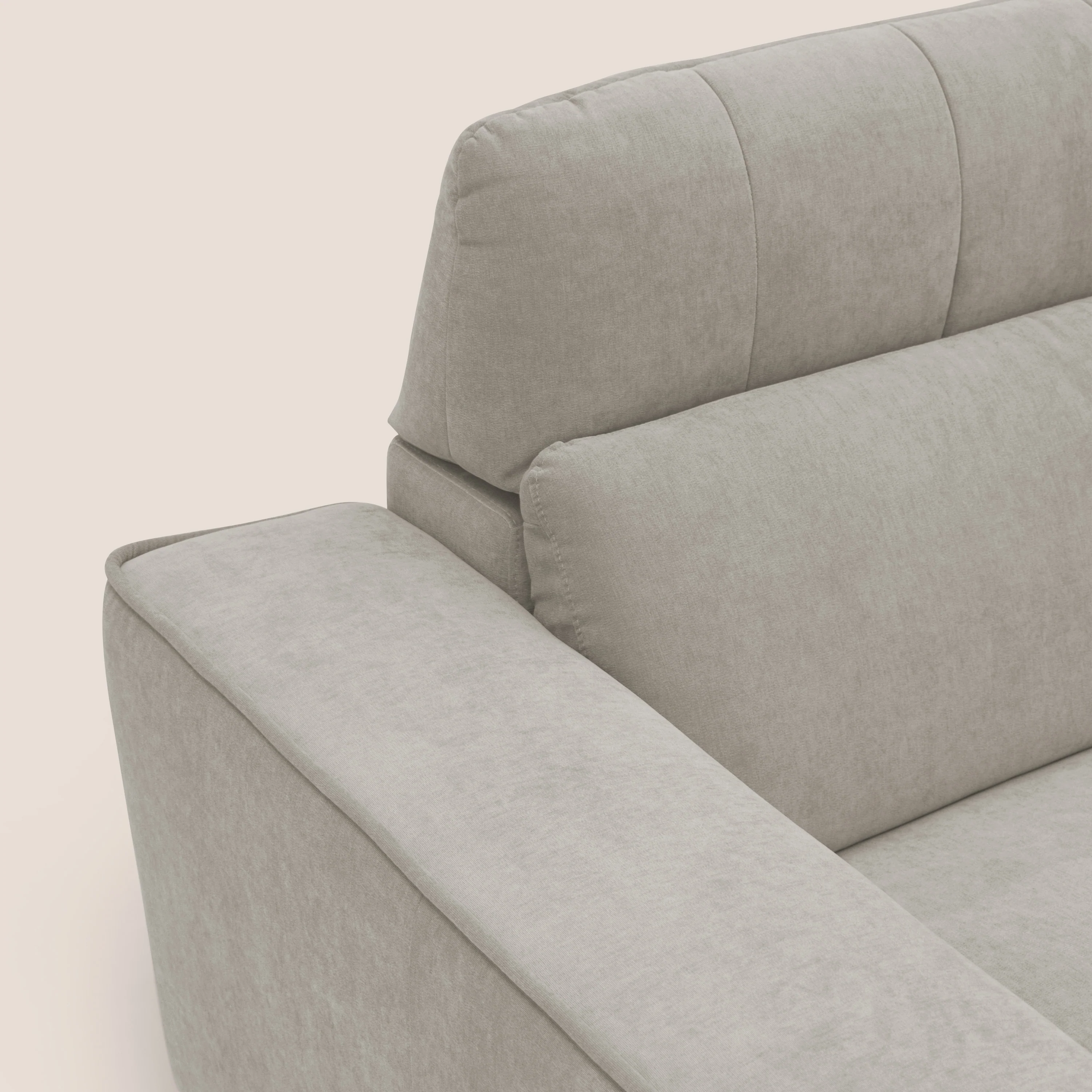 Clark Canapé modulable avec option relax électrique en tissu imperméable et détachable T17 crème - Image 7