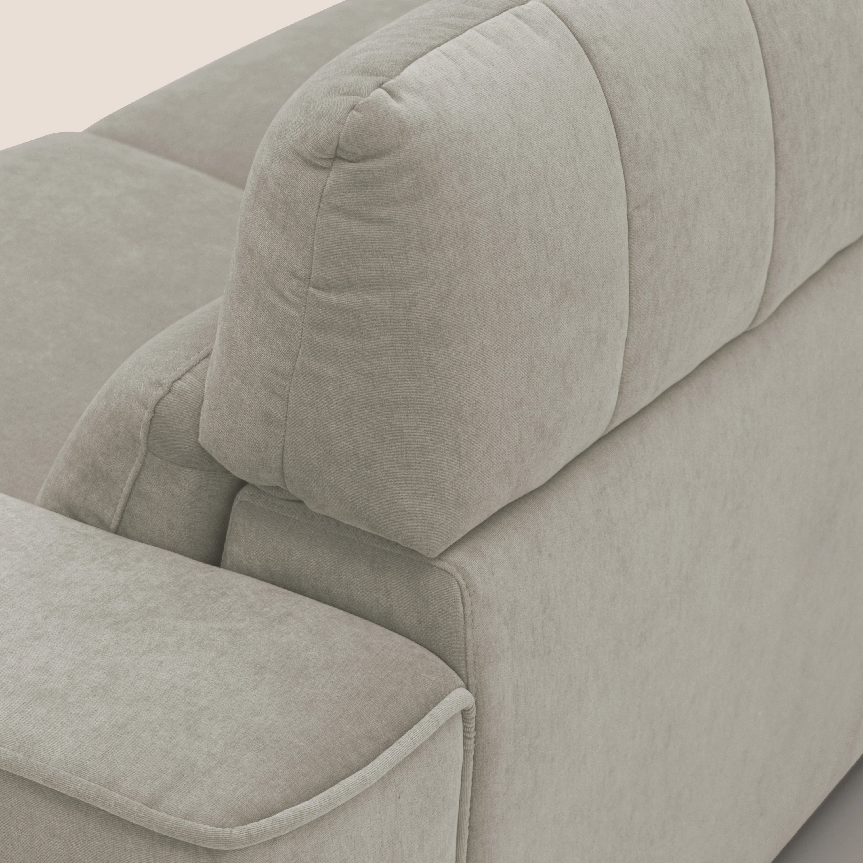 Clark Canapé modulable avec option relax électrique en tissu imperméable et détachable T17 crème - Image 9