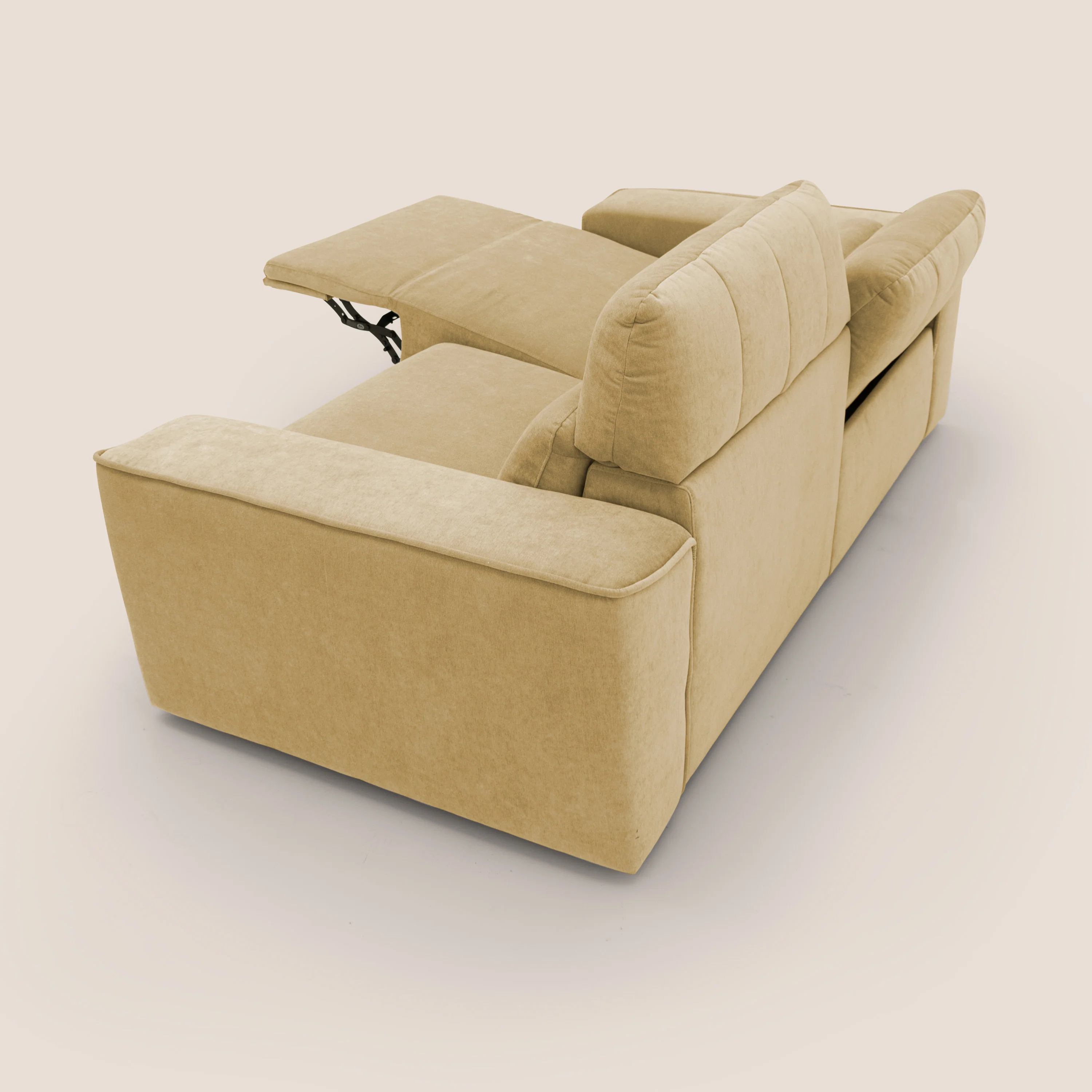 Clark Canapé modulable avec option relax électrique en tissu imperméable et détachable T17 jaune - Image 12