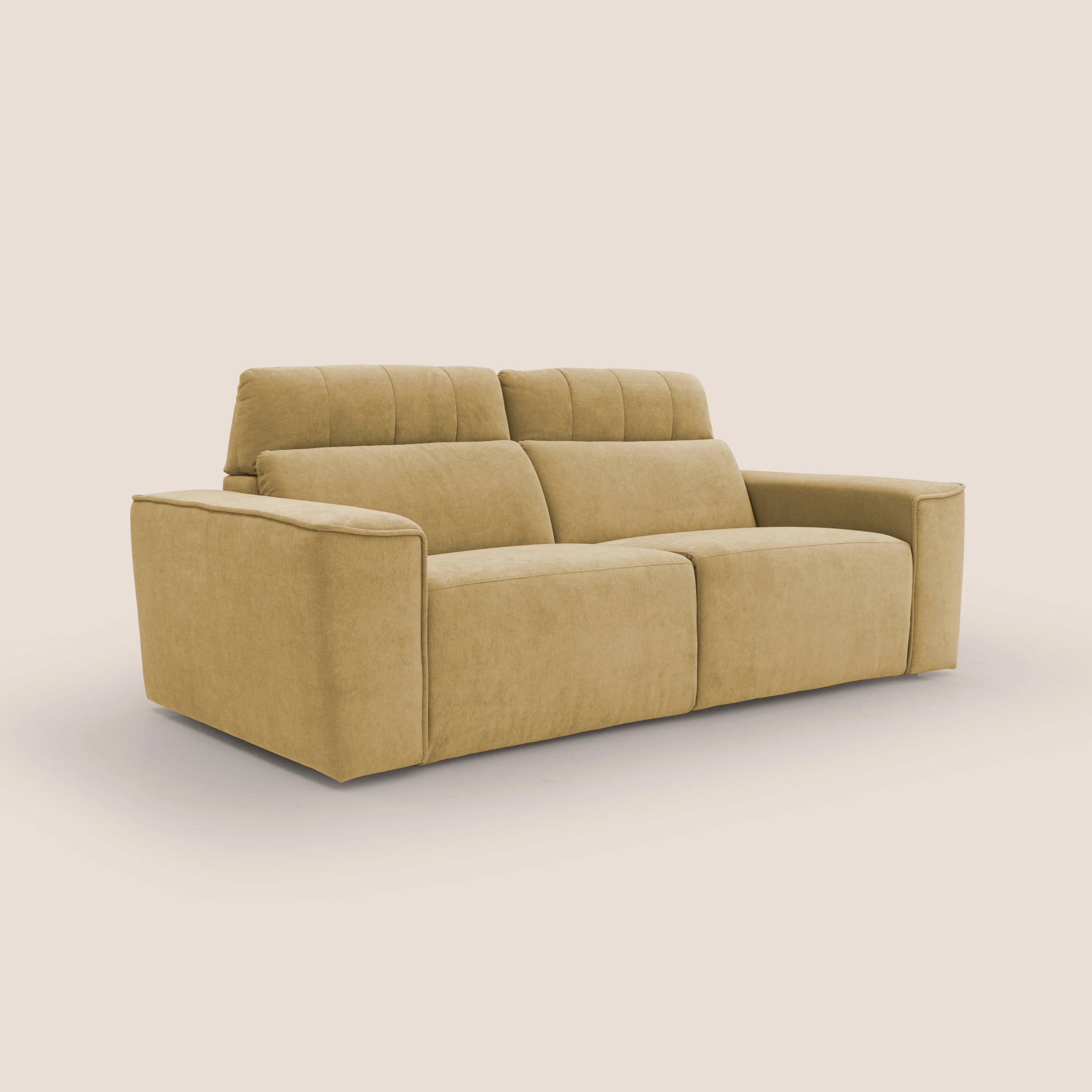 Clark Canapé modulable avec option relax électrique en tissu imperméable et détachable T17 jaune - Image 3