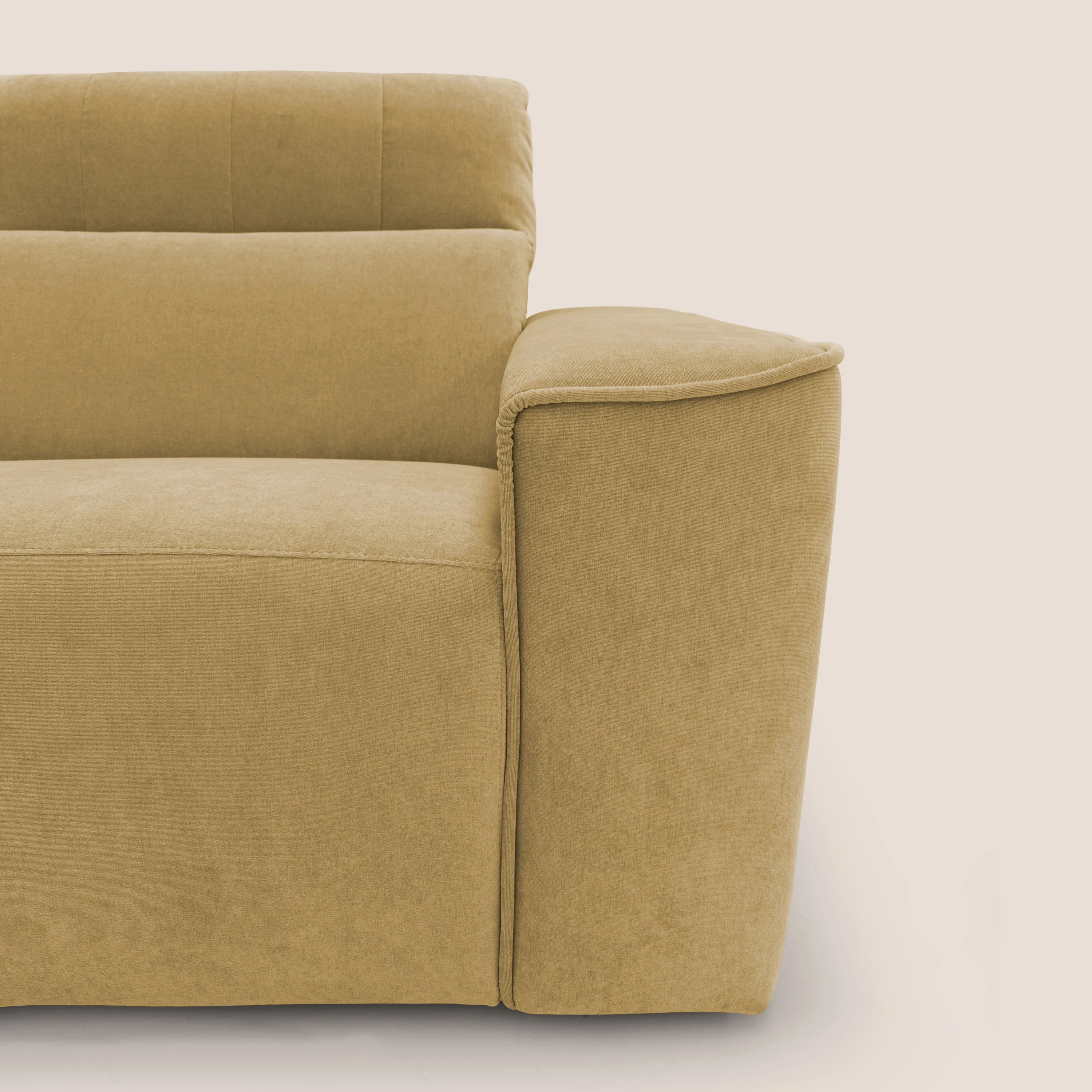 Clark Canapé modulable avec option relax électrique en tissu imperméable et détachable T17 jaune - Image 4
