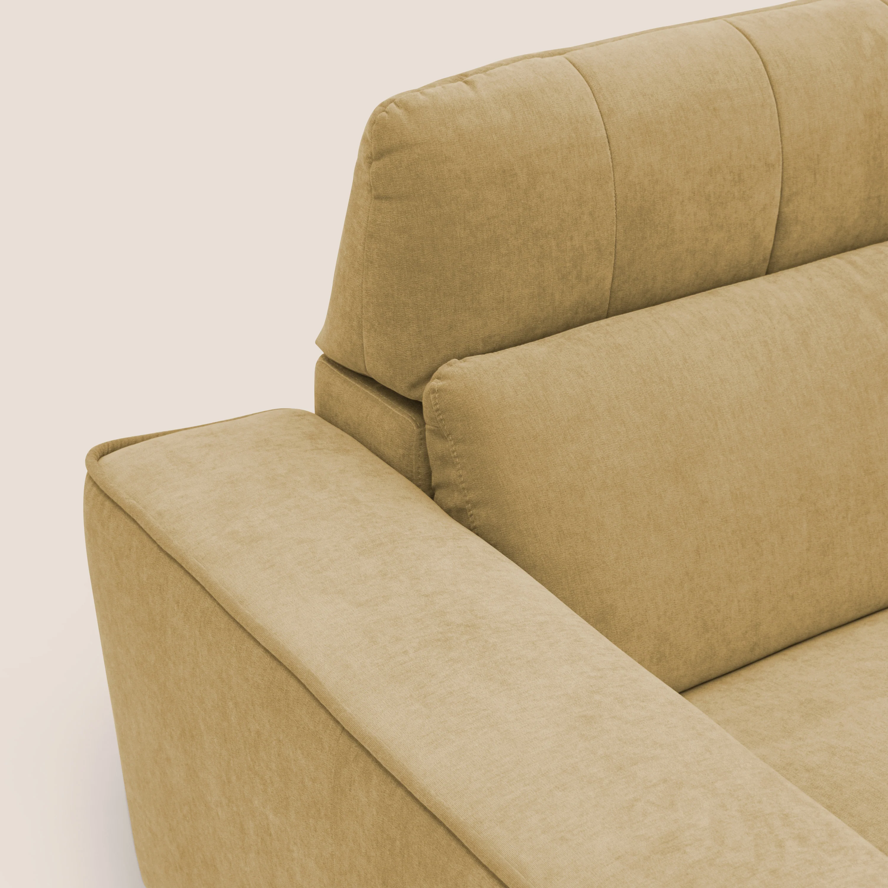 Clark Canapé modulable avec option relax électrique en tissu imperméable et détachable T17 jaune - Image 7