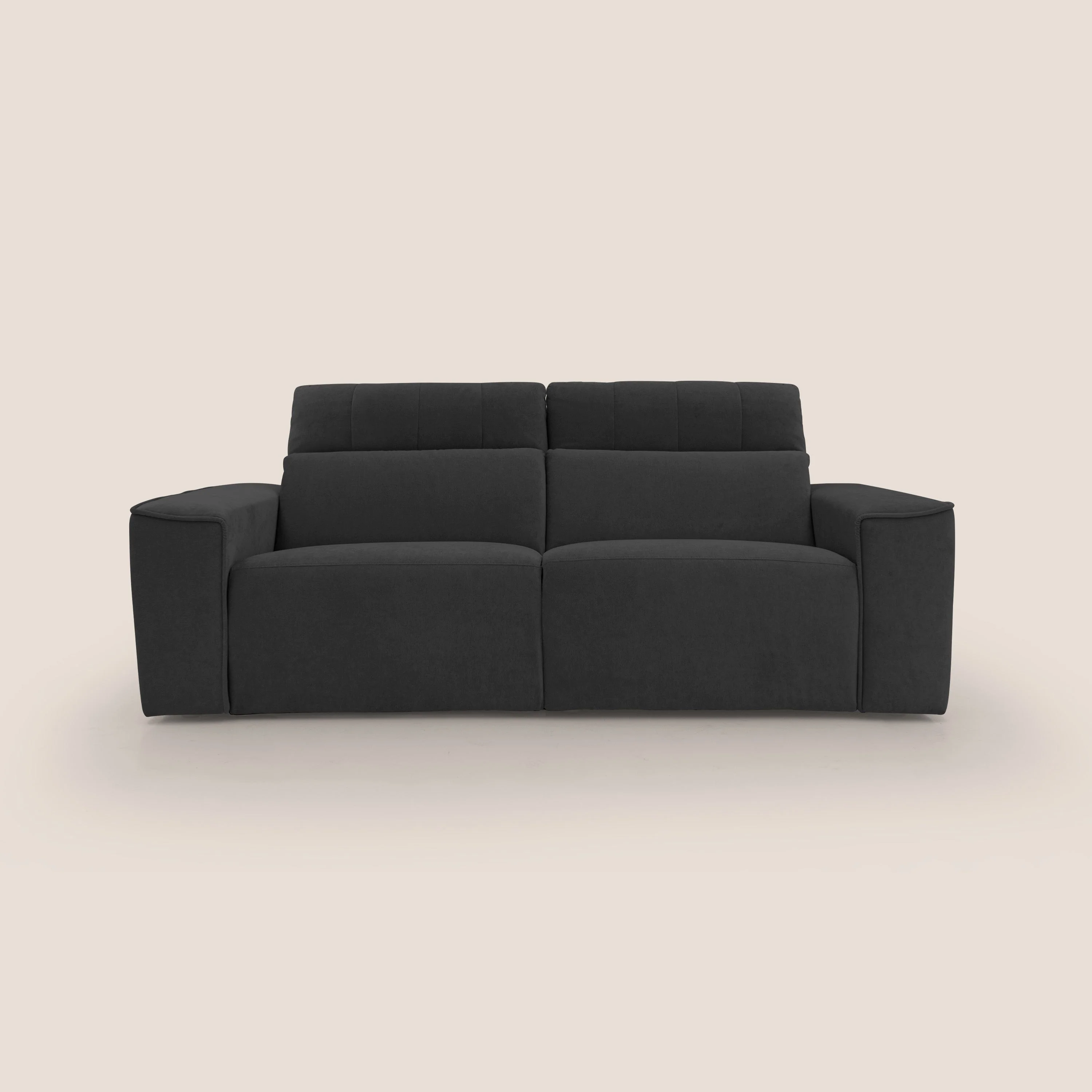 Clark Canapé modulable avec option relax électrique en tissu imperméable et détachable T17 noir
