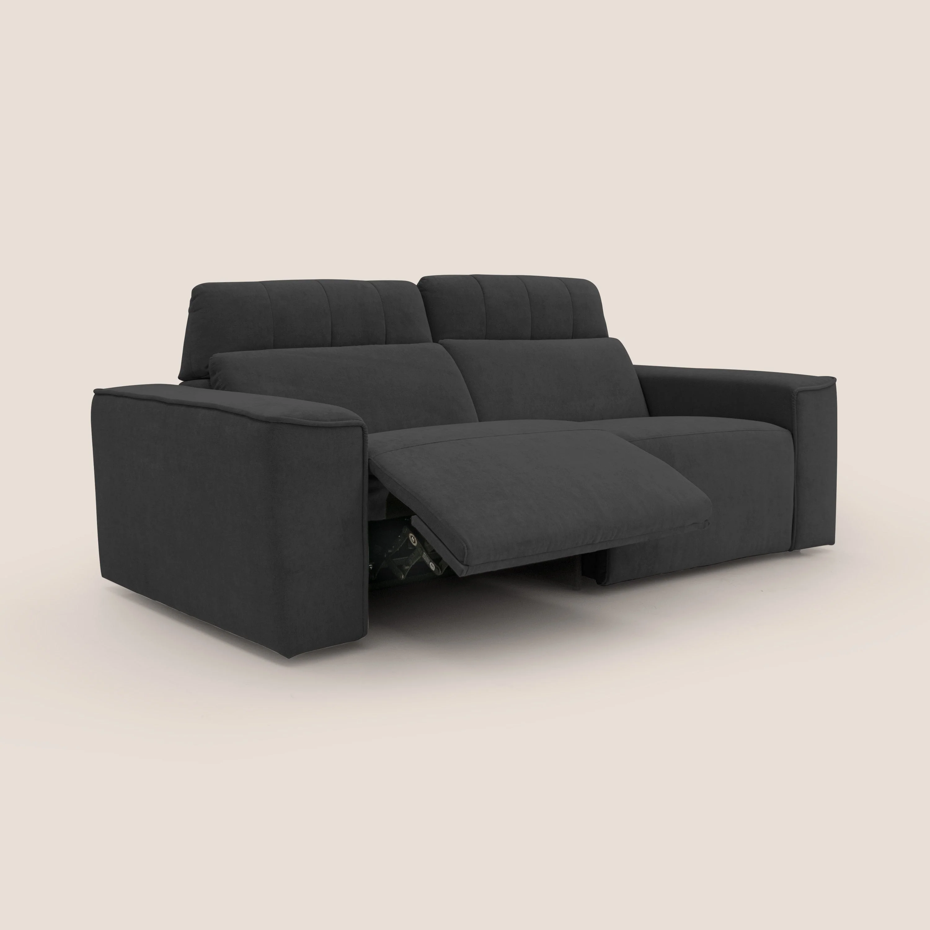 Clark Canapé modulable avec option relax électrique en tissu imperméable et détachable T17 noir - Image 10