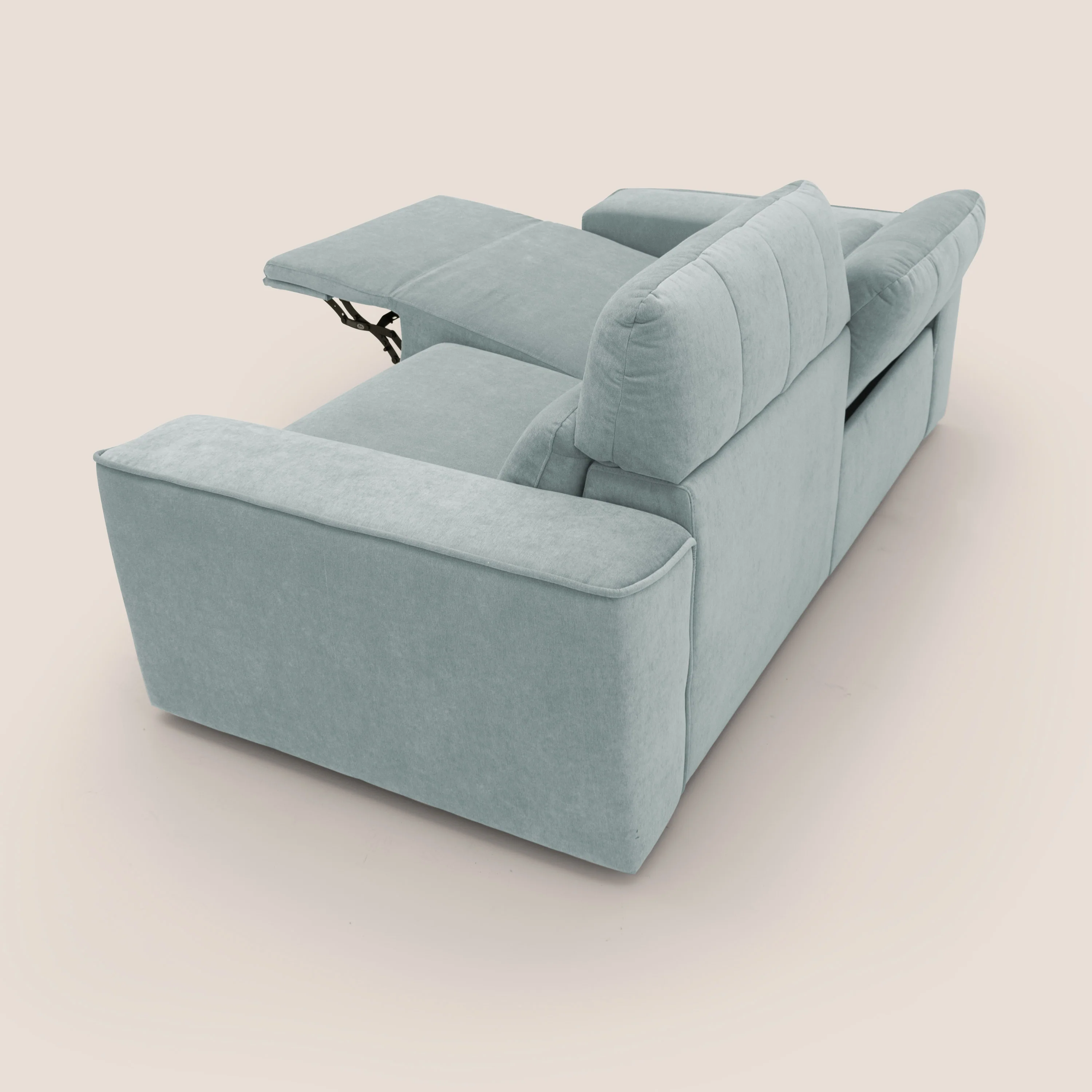 Clark Canapé modulable avec option relax électrique en tissu imperméable et détachable T17 vert d'eau - Image 12