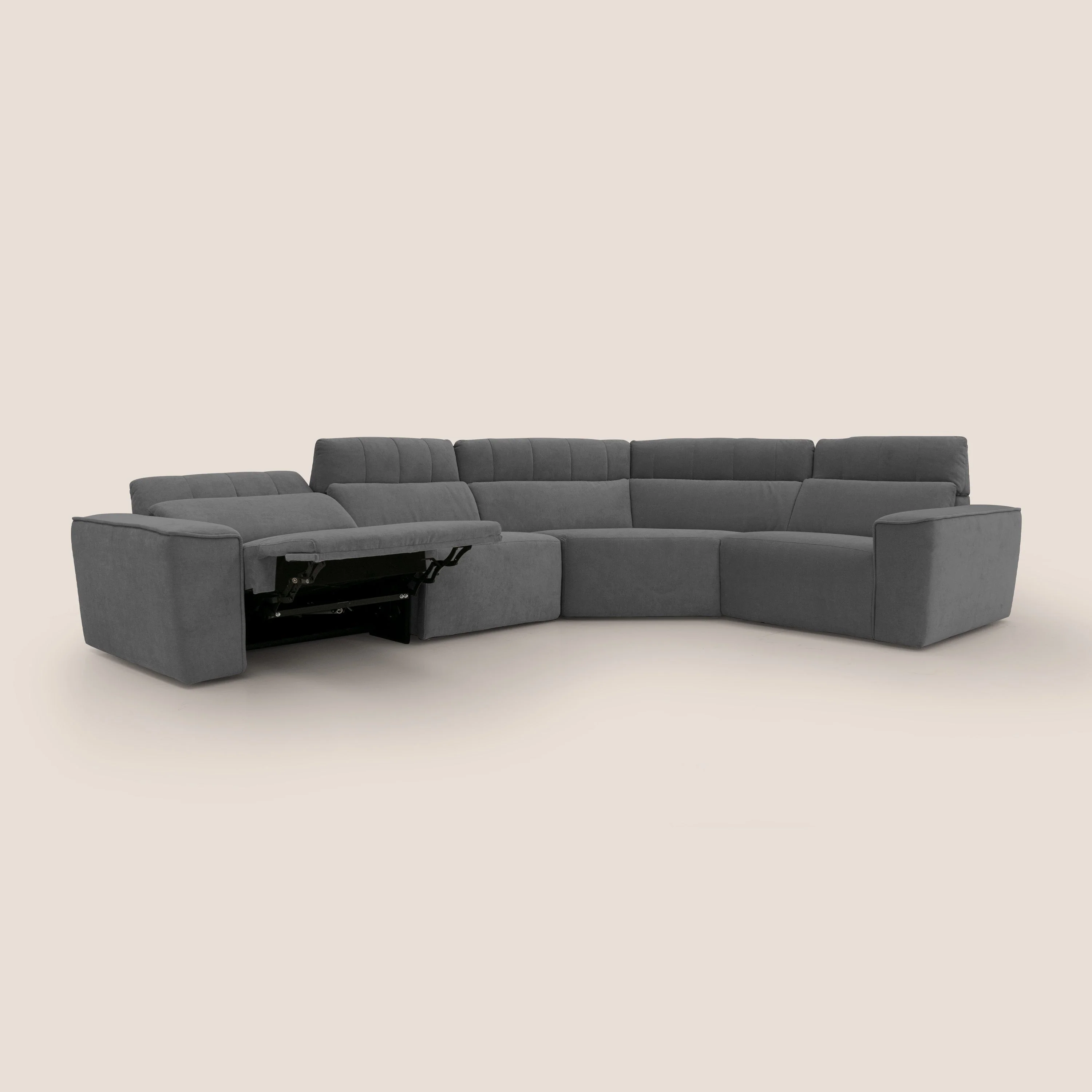Clark canapé modulable d'angle REVERSIBLE avec option relax électrique en tissu détachable imperméable T17 anthracite - Image 2
