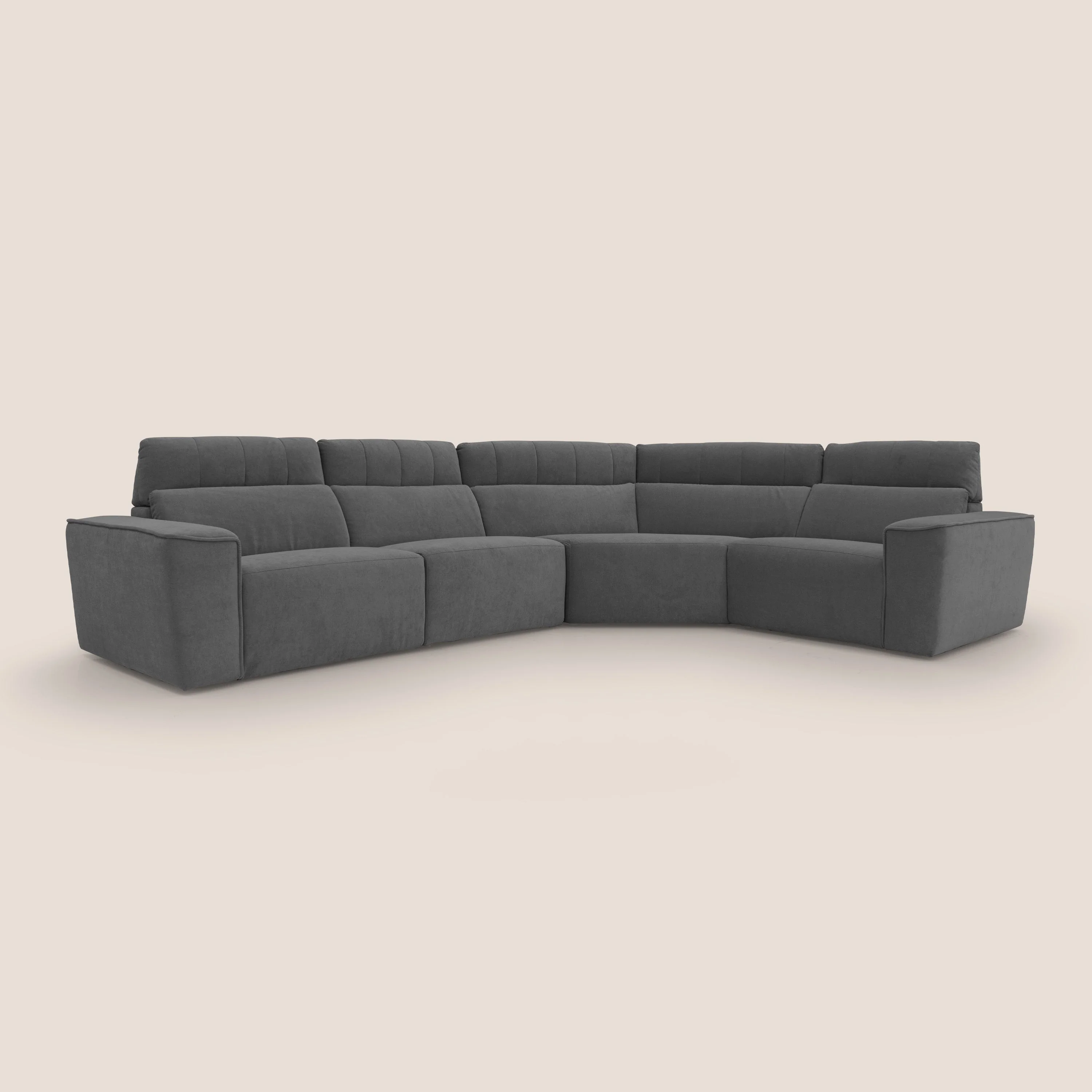 Clark canapé modulable d'angle REVERSIBLE avec option relax électrique en tissu détachable imperméable T17 anthracite - Image 3