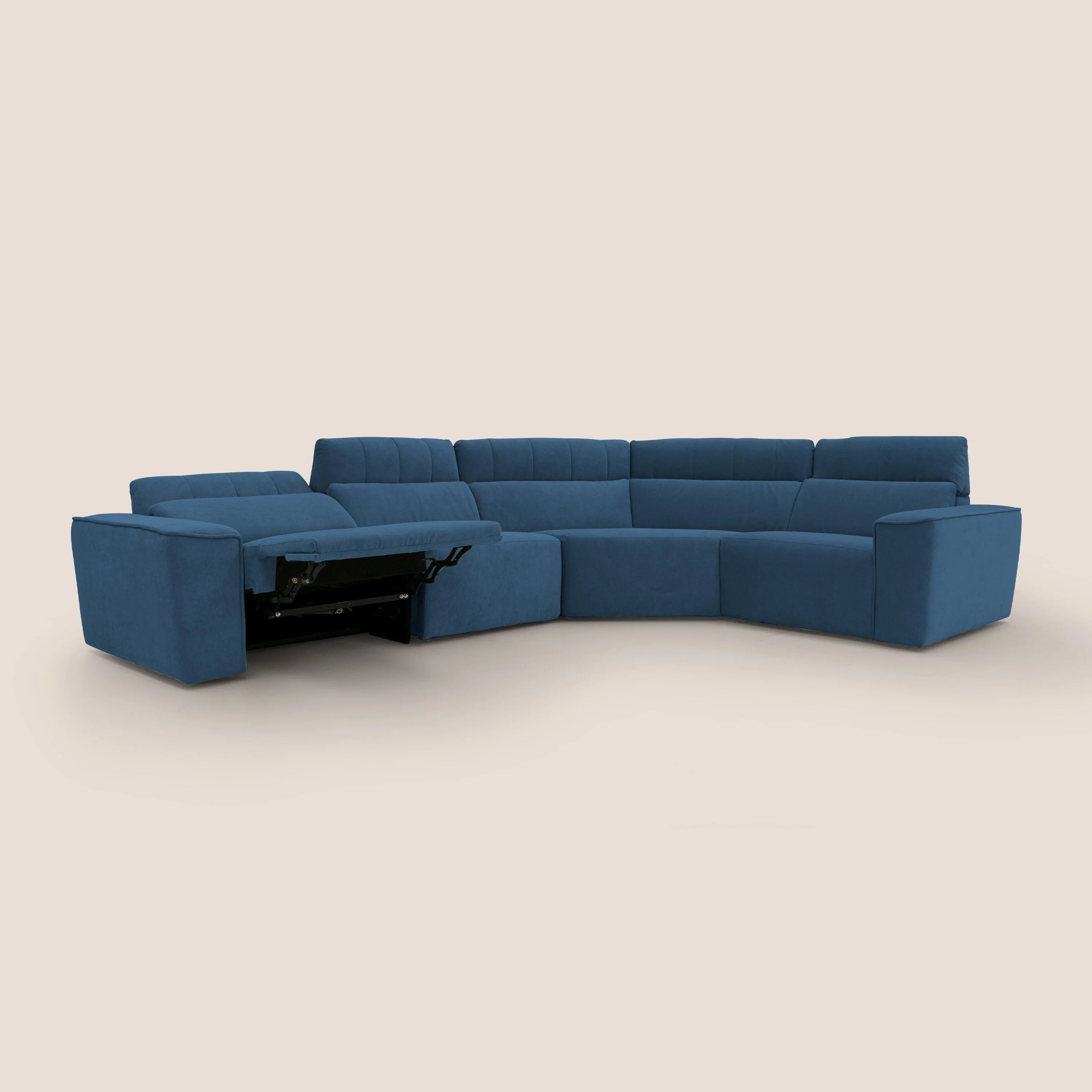 Clark canapé modulable d'angle REVERSIBLE avec option relax électrique en tissu détachable imperméable T17 bleu - Image 2