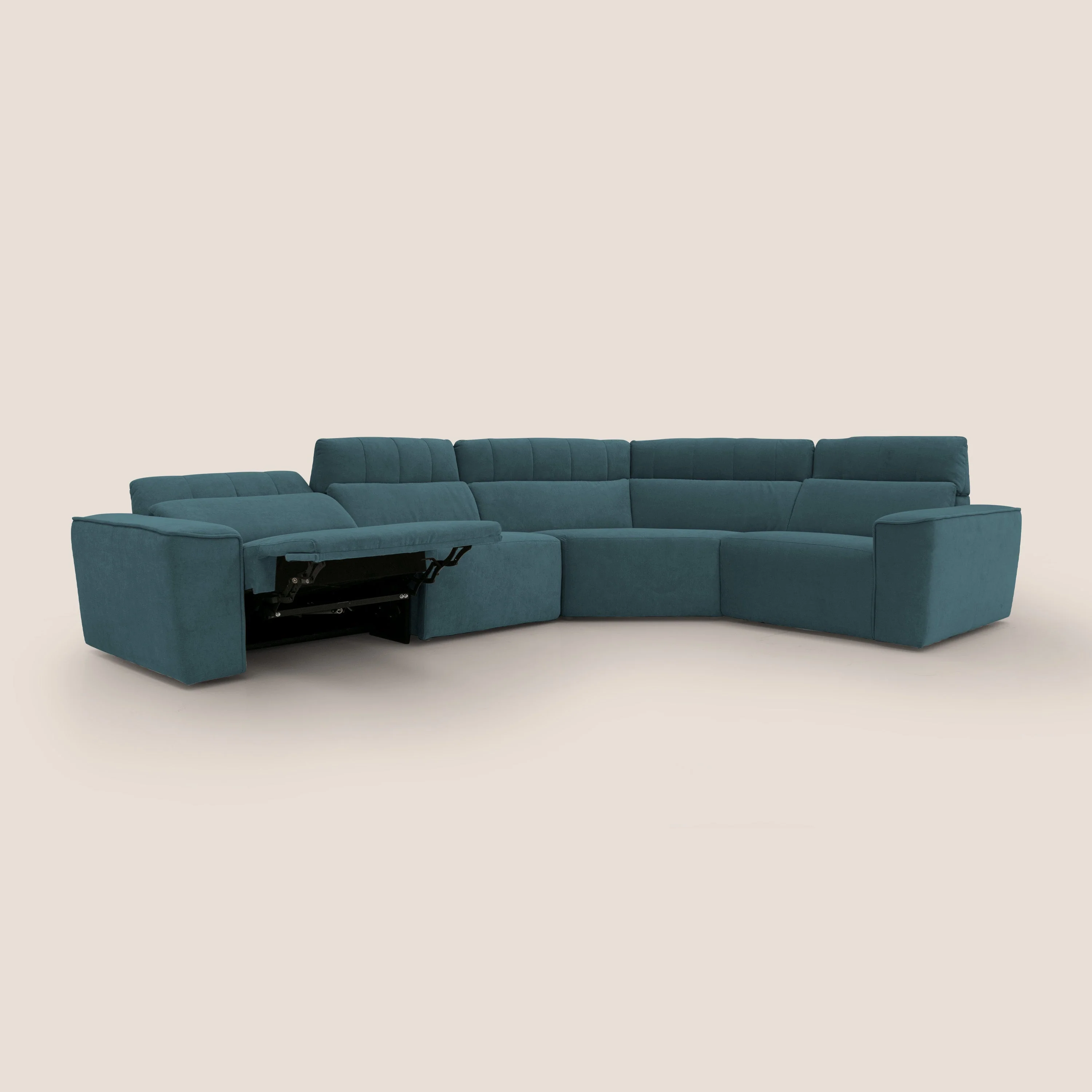 Clark canapé modulable d'angle REVERSIBLE avec option relax électrique en tissu détachable imperméable T17 bleu canard - Image 2