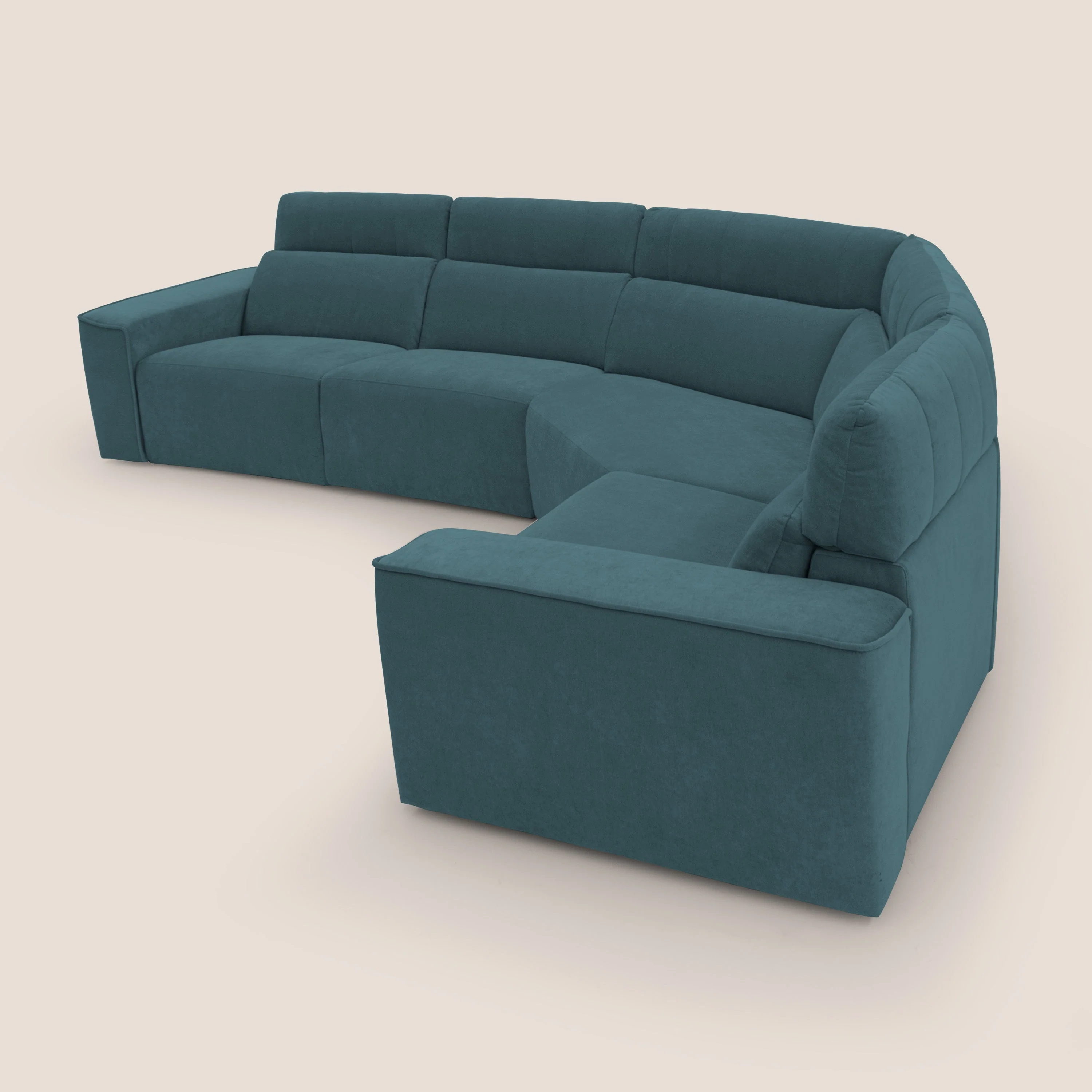 Clark canapé modulable d'angle REVERSIBLE avec option relax électrique en tissu détachable imperméable T17 bleu canard - Image 6