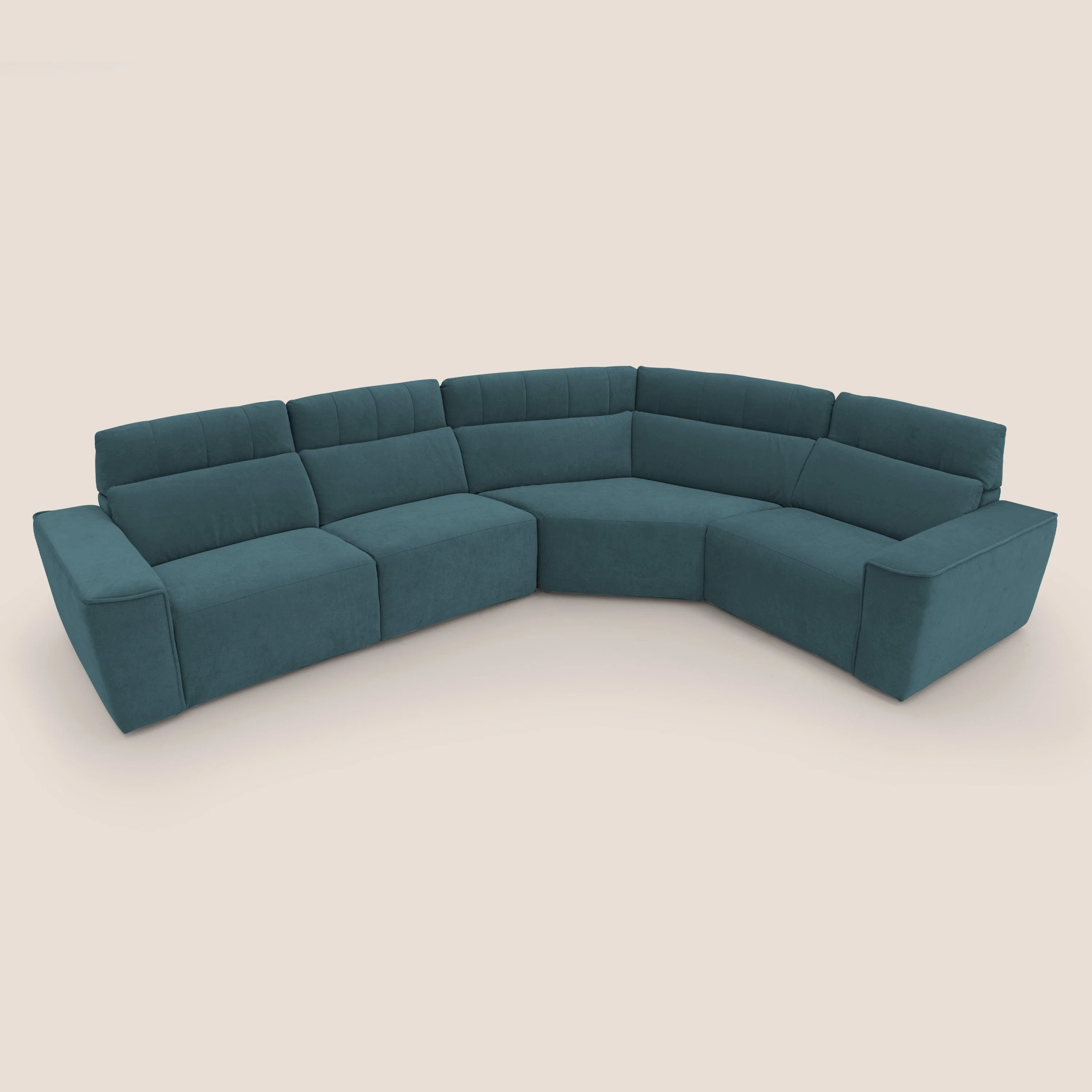 Clark canapé modulable d'angle REVERSIBLE avec option relax électrique en tissu détachable imperméable T17 bleu canard - Image 8
