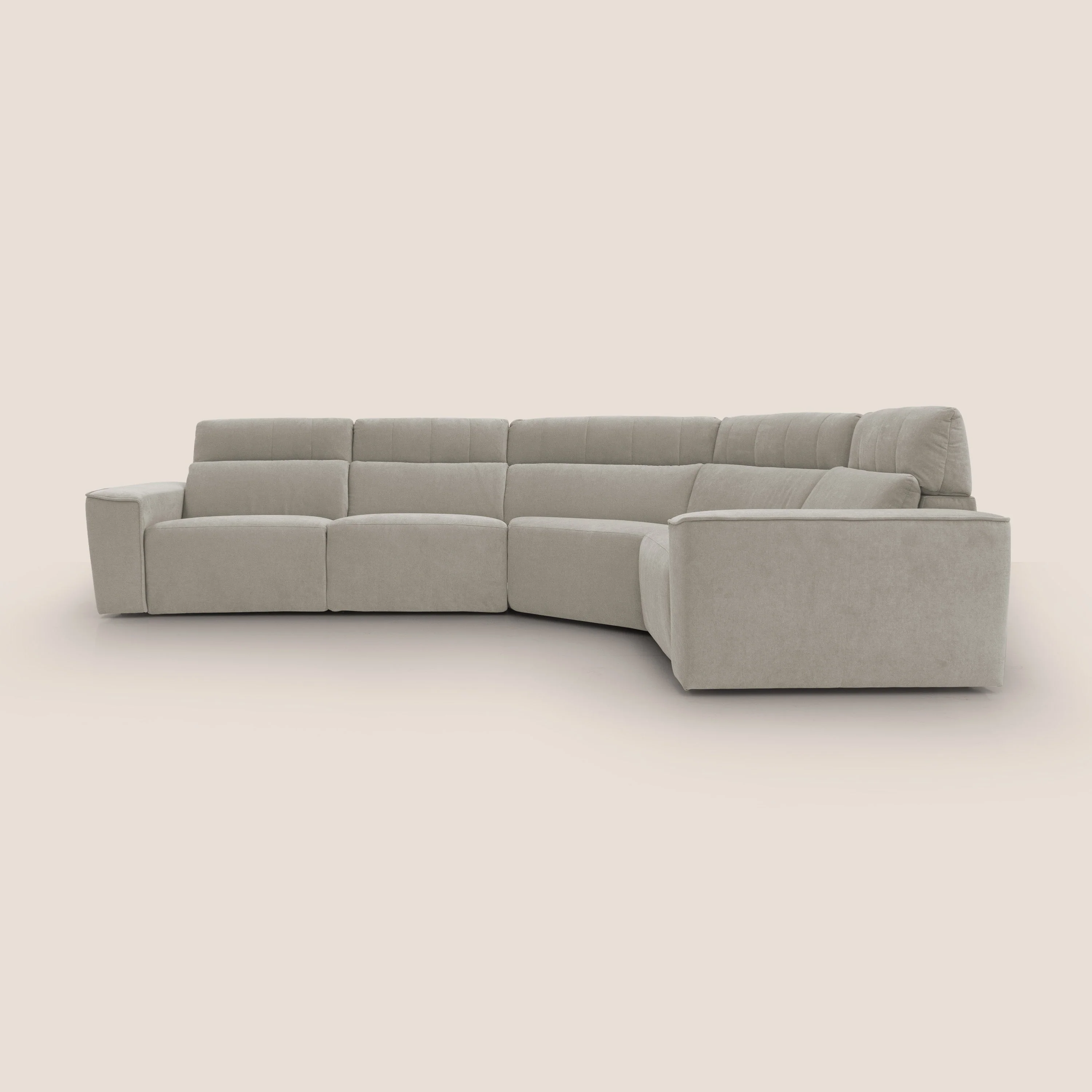 Clark canapé modulable d'angle REVERSIBLE avec option relax électrique en tissu détachable imperméable T17 crème