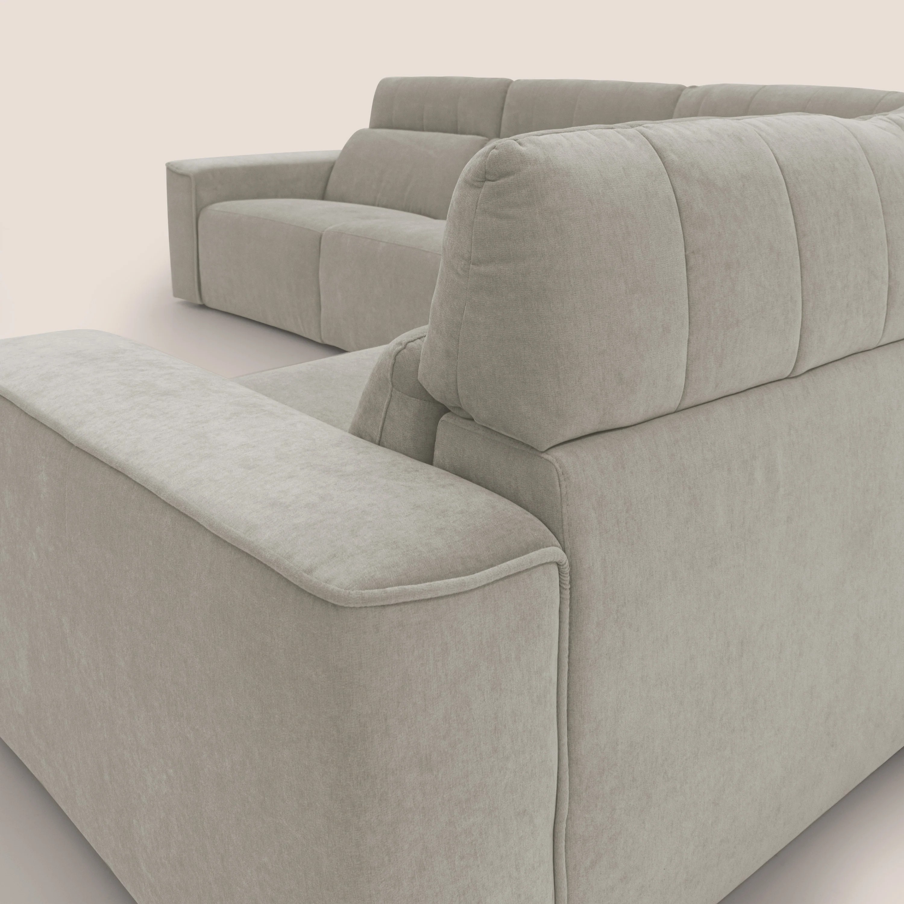 Clark canapé modulable d'angle REVERSIBLE avec option relax électrique en tissu détachable imperméable T17 crème - Image 12