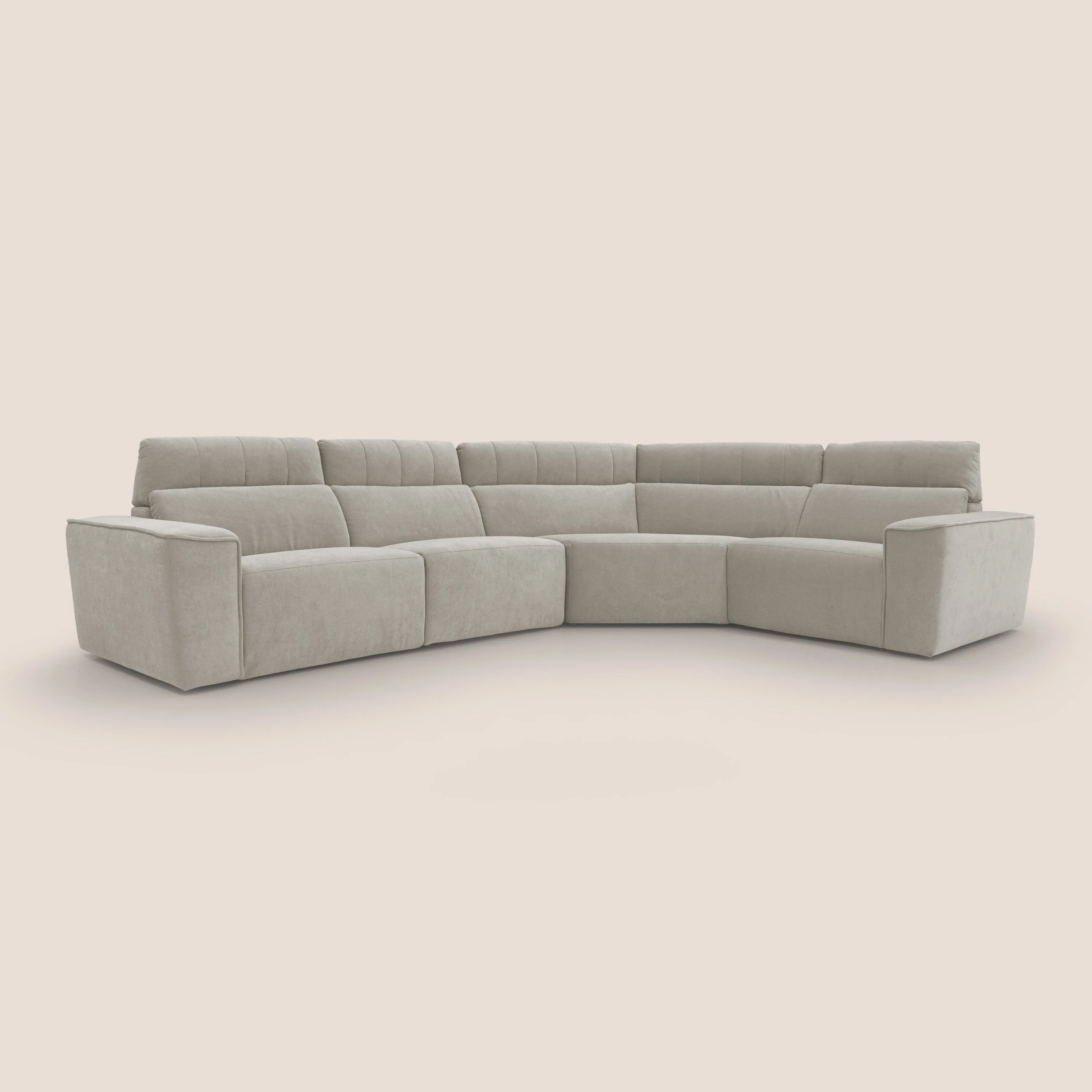 Clark canapé modulable d'angle REVERSIBLE avec option relax électrique en tissu détachable imperméable T17 crème - Image 3