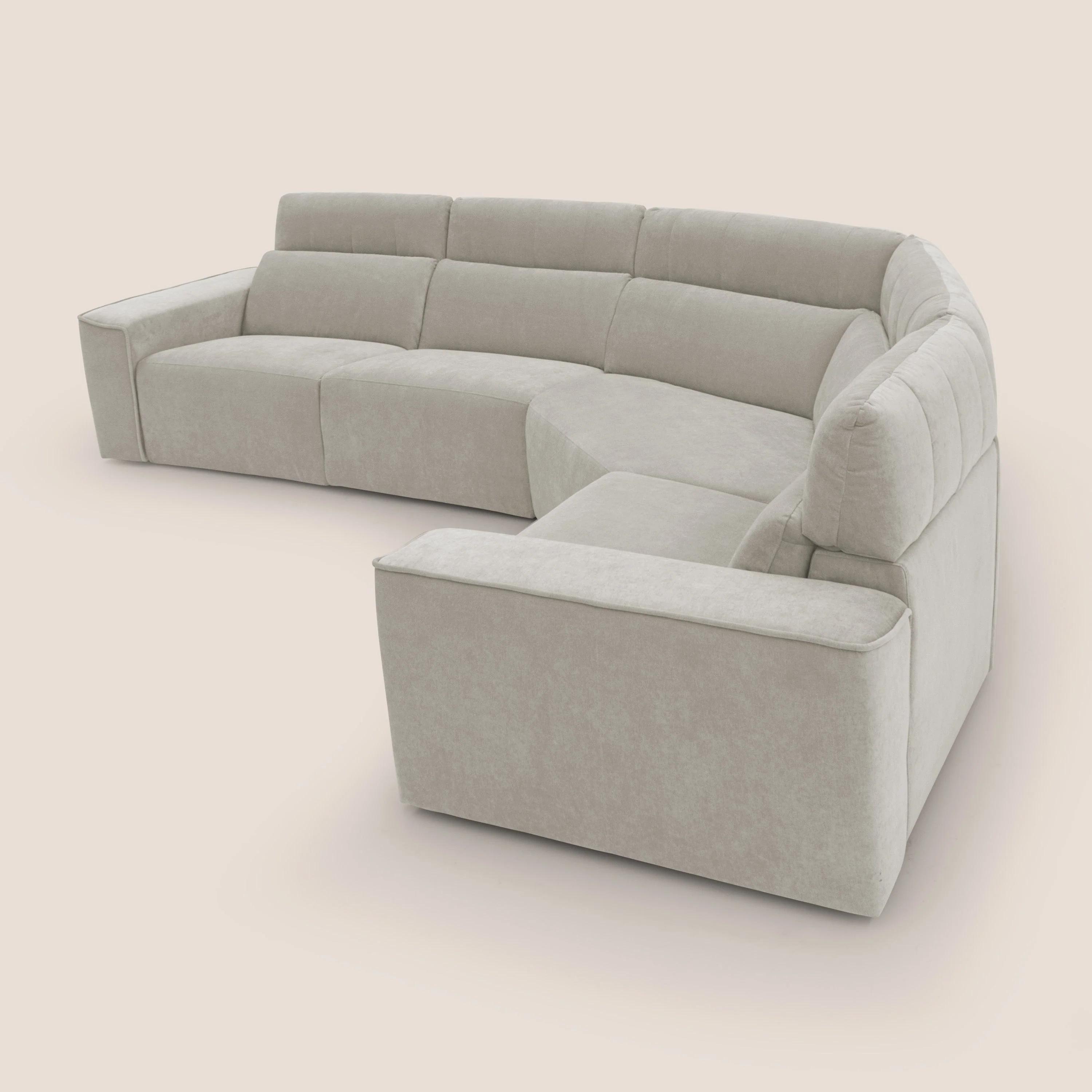 Clark canapé modulable d'angle REVERSIBLE avec option relax électrique en tissu détachable imperméable T17 crème - Image 6