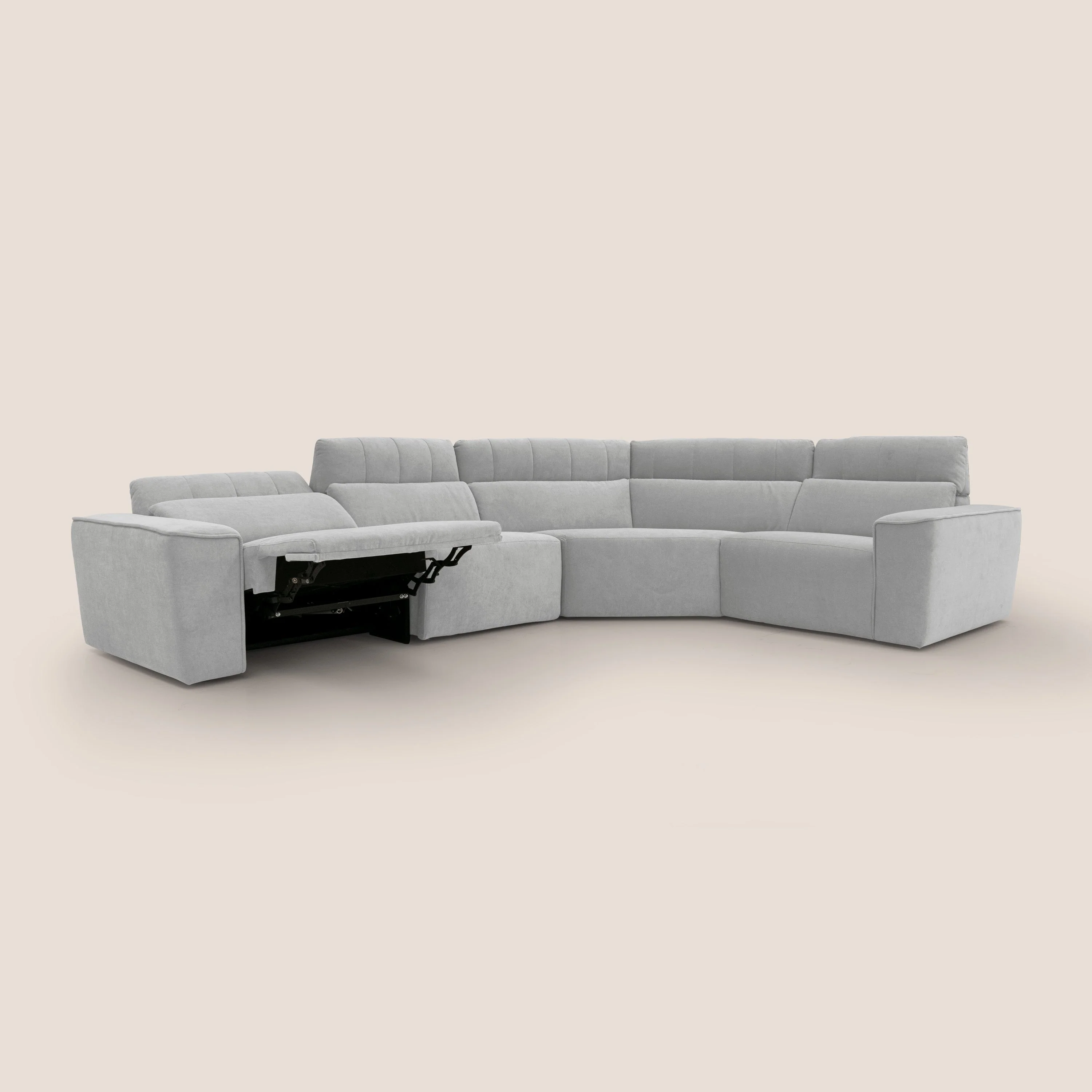 Clark canapé modulable d'angle REVERSIBLE avec option relax électrique en tissu détachable imperméable T17 gris - Image 2