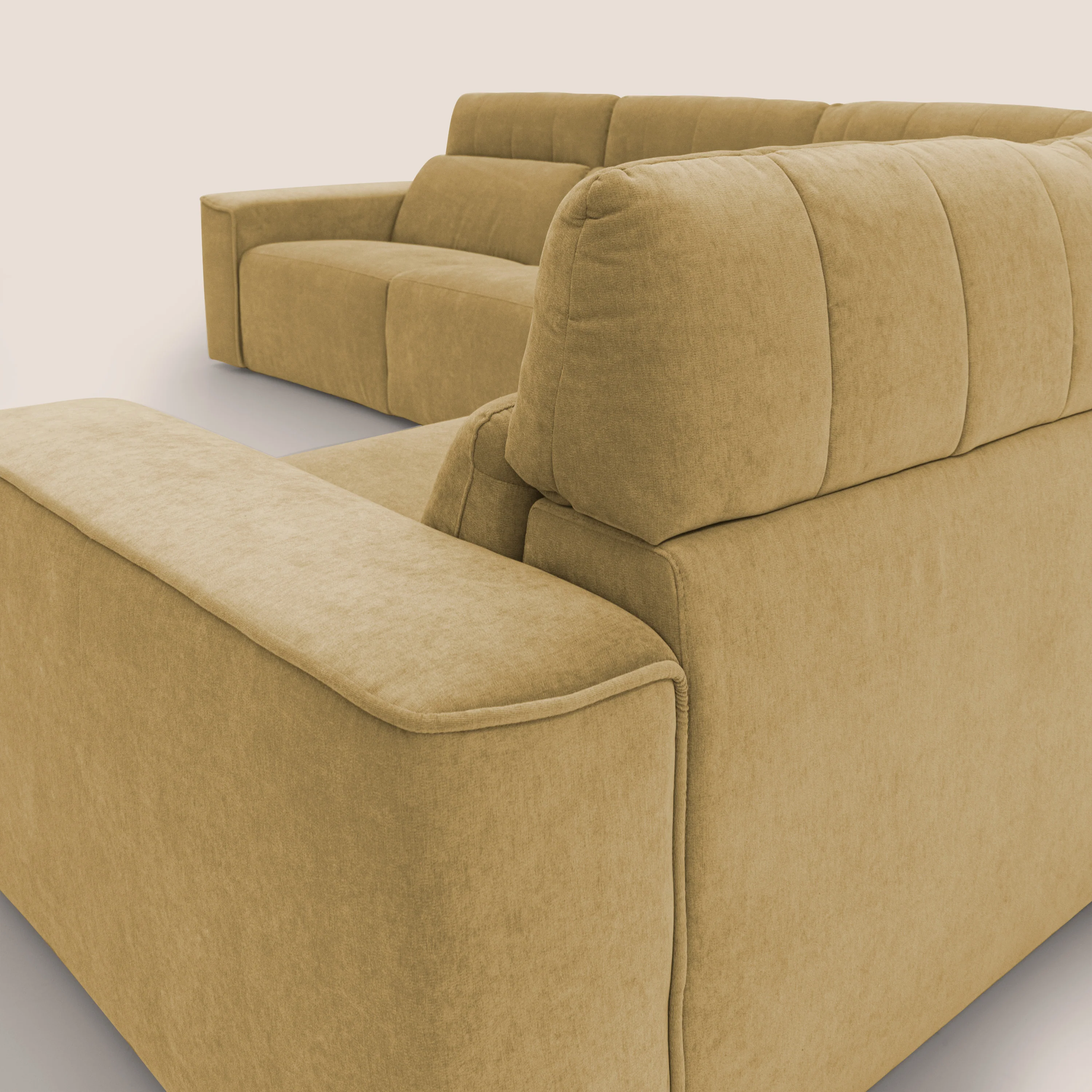 Clark canapé modulable d'angle REVERSIBLE avec option relax électrique en tissu détachable imperméable T17 jaune - Image 12