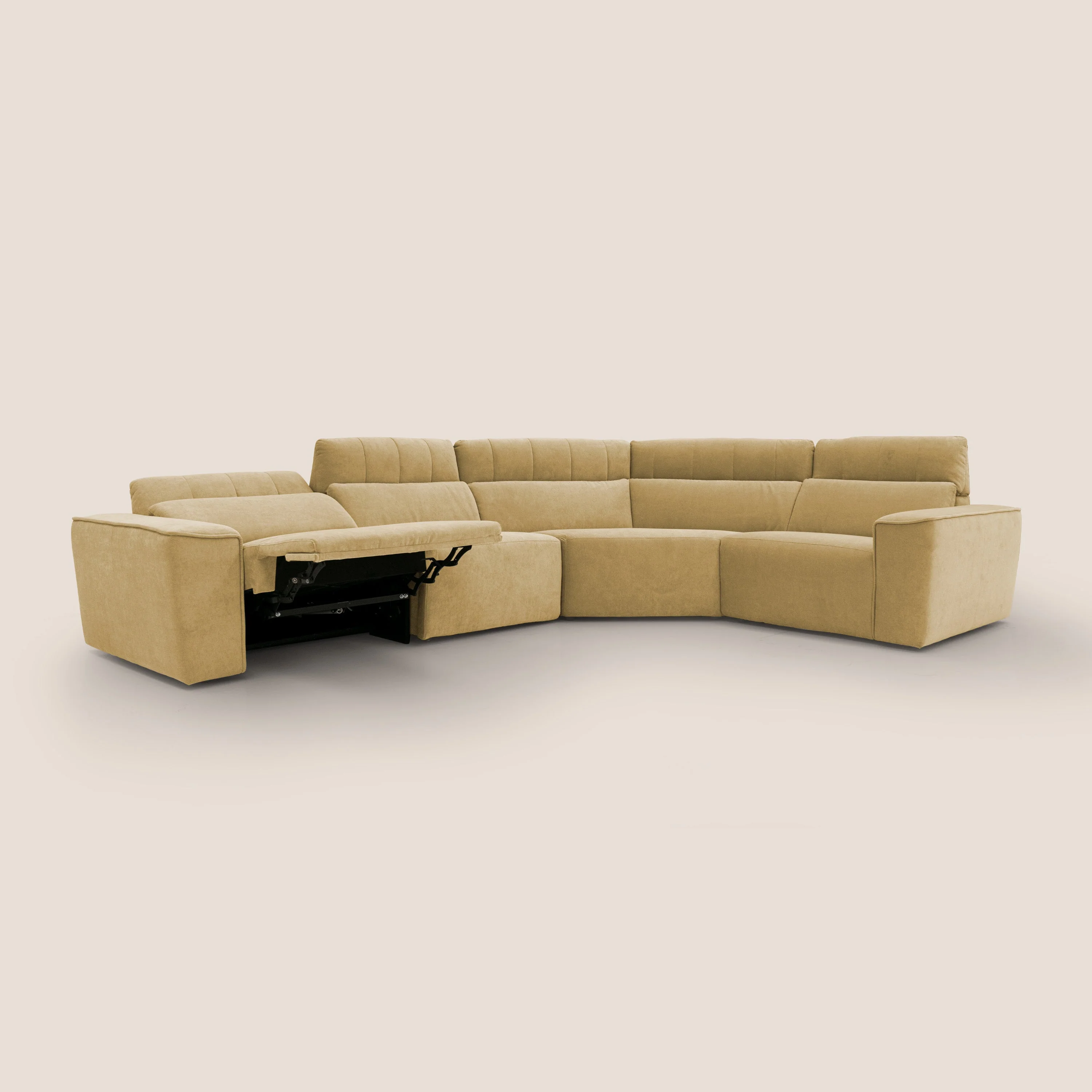 Clark canapé modulable d'angle REVERSIBLE avec option relax électrique en tissu détachable imperméable T17 jaune - Image 2