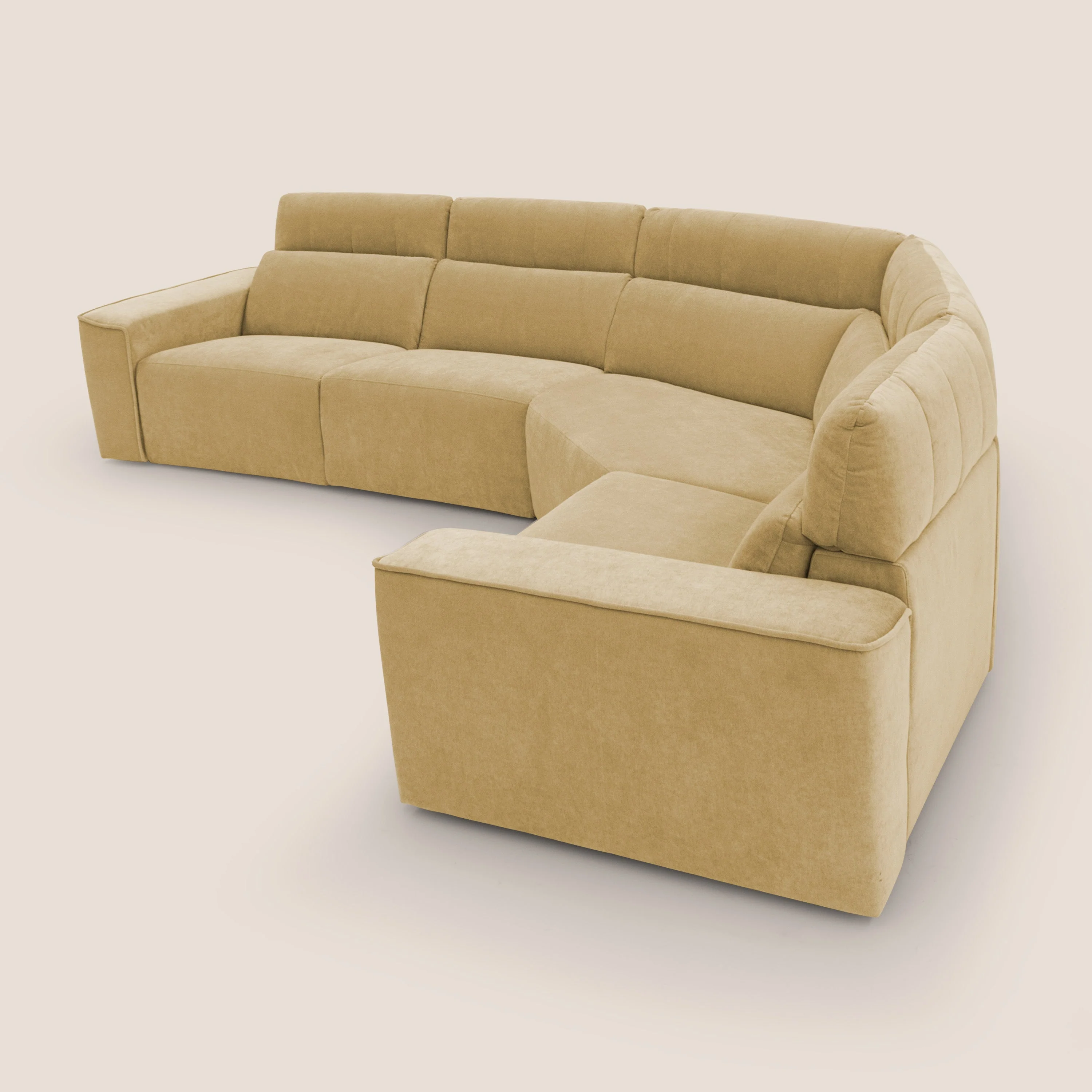 Clark canapé modulable d'angle REVERSIBLE avec option relax électrique en tissu détachable imperméable T17 jaune - Image 6