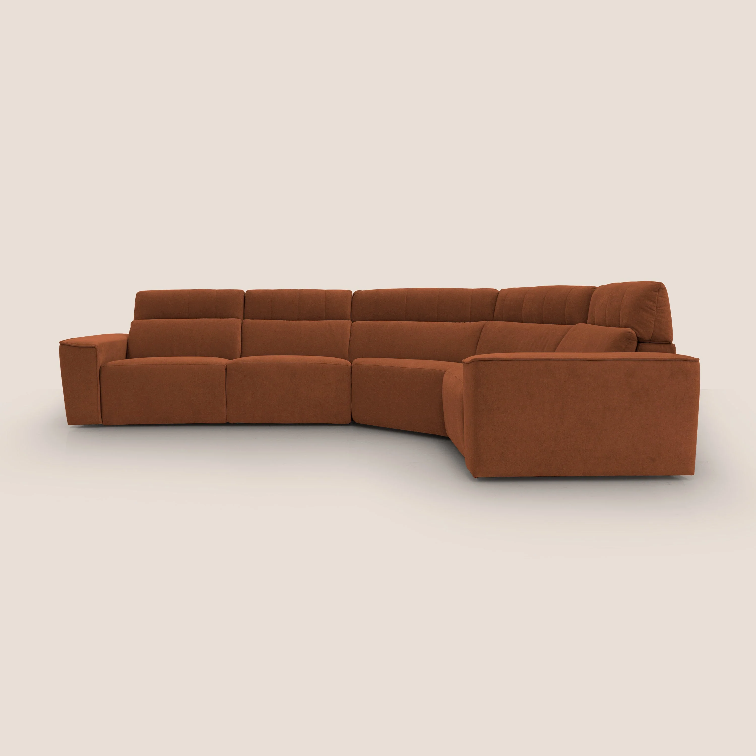 Clark canapé modulable d'angle REVERSIBLE avec option relax électrique en tissu détachable imperméable T17 orange