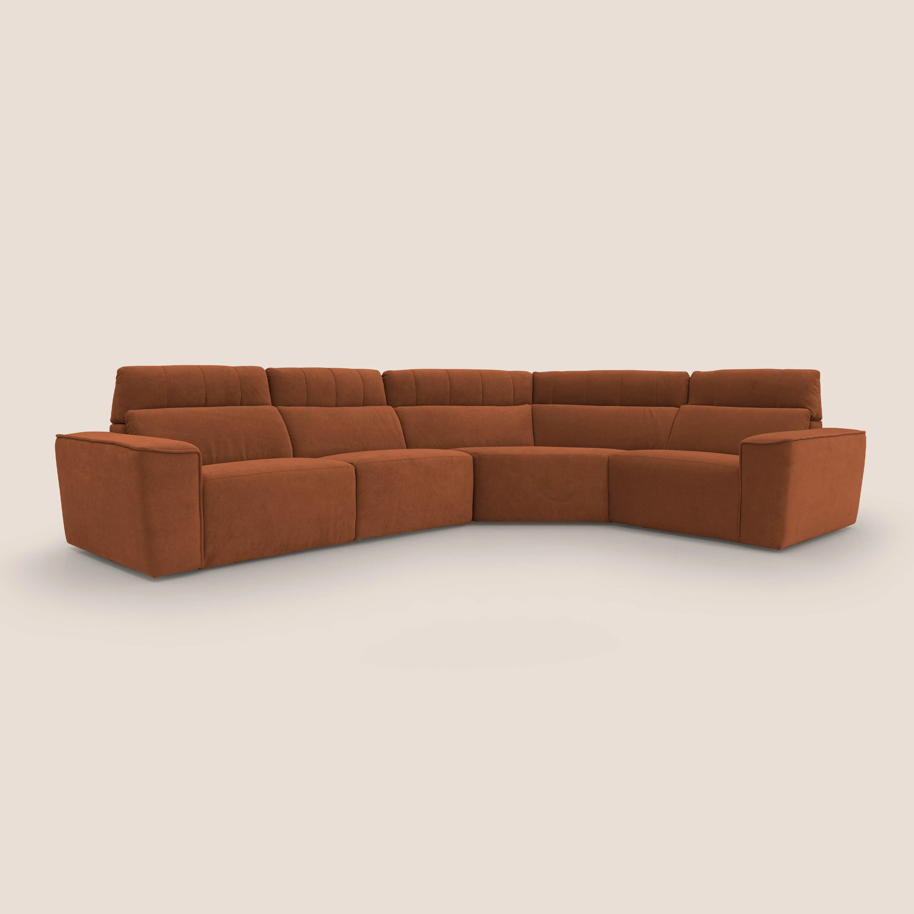 Clark canapé modulable d'angle REVERSIBLE avec option relax électrique en tissu détachable imperméable T17 orange - Image 3