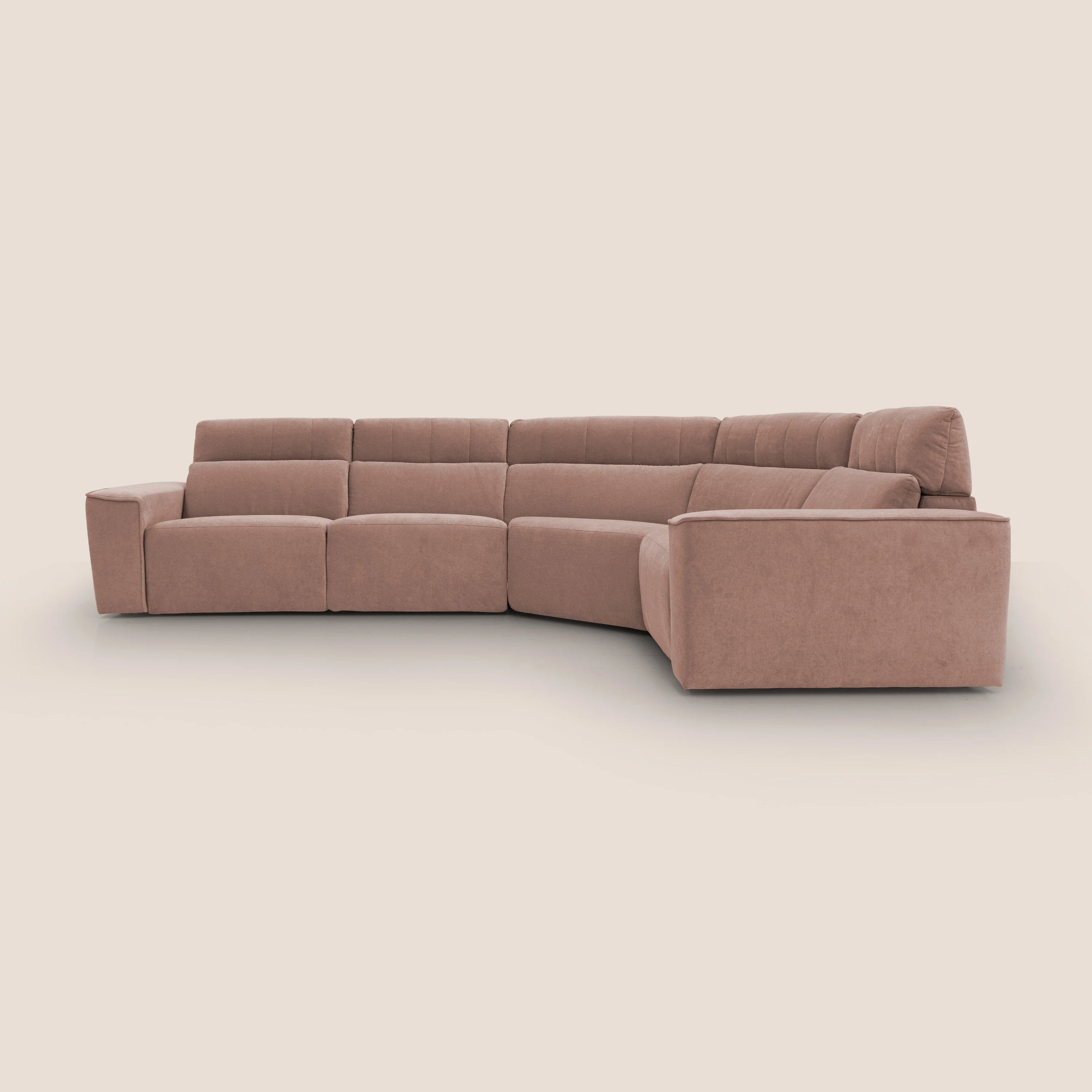 Clark canapé modulable d'angle REVERSIBLE avec option relax électrique en tissu détachable imperméable T17 rose
