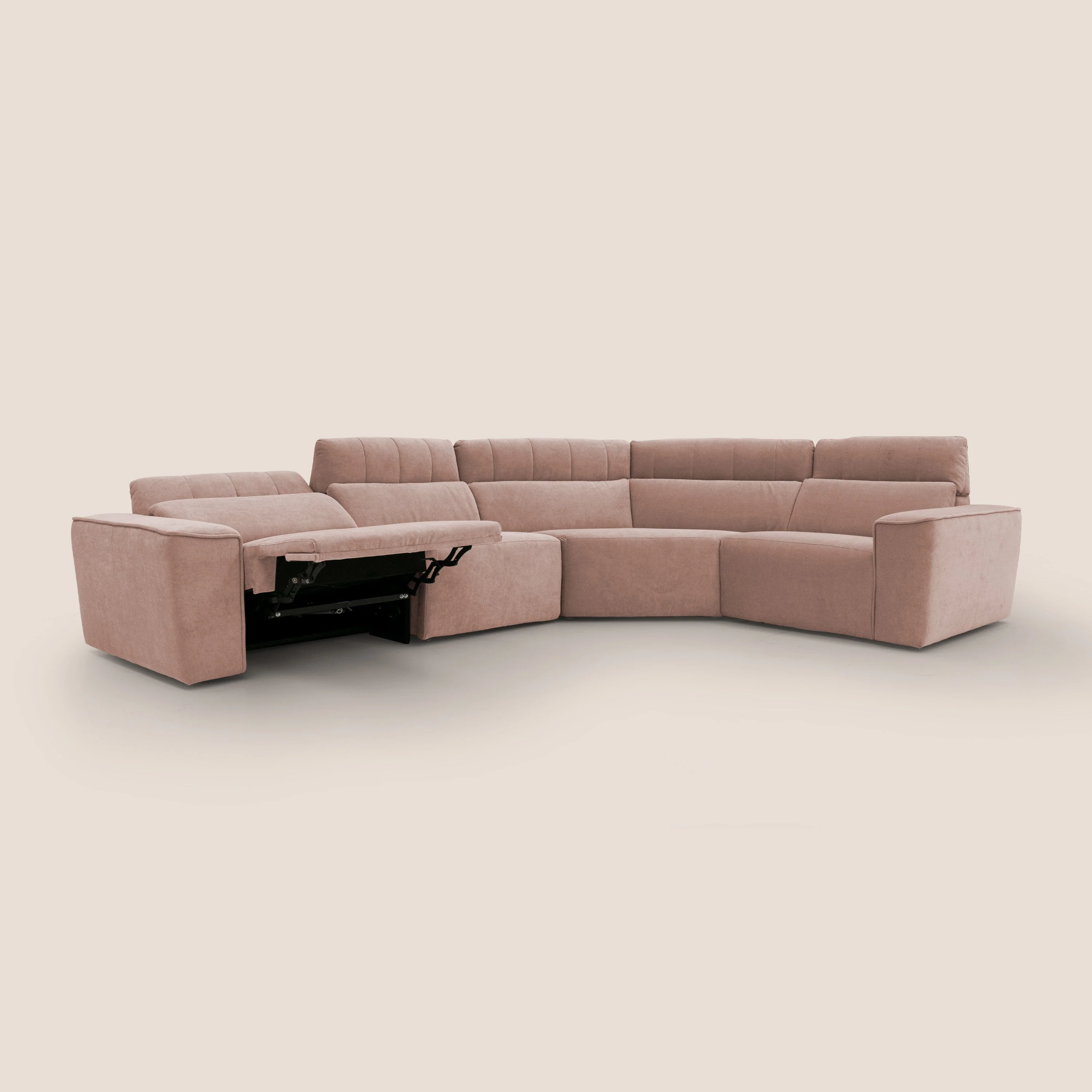 Clark canapé modulable d'angle REVERSIBLE avec option relax électrique en tissu détachable imperméable T17 rose - Image 2