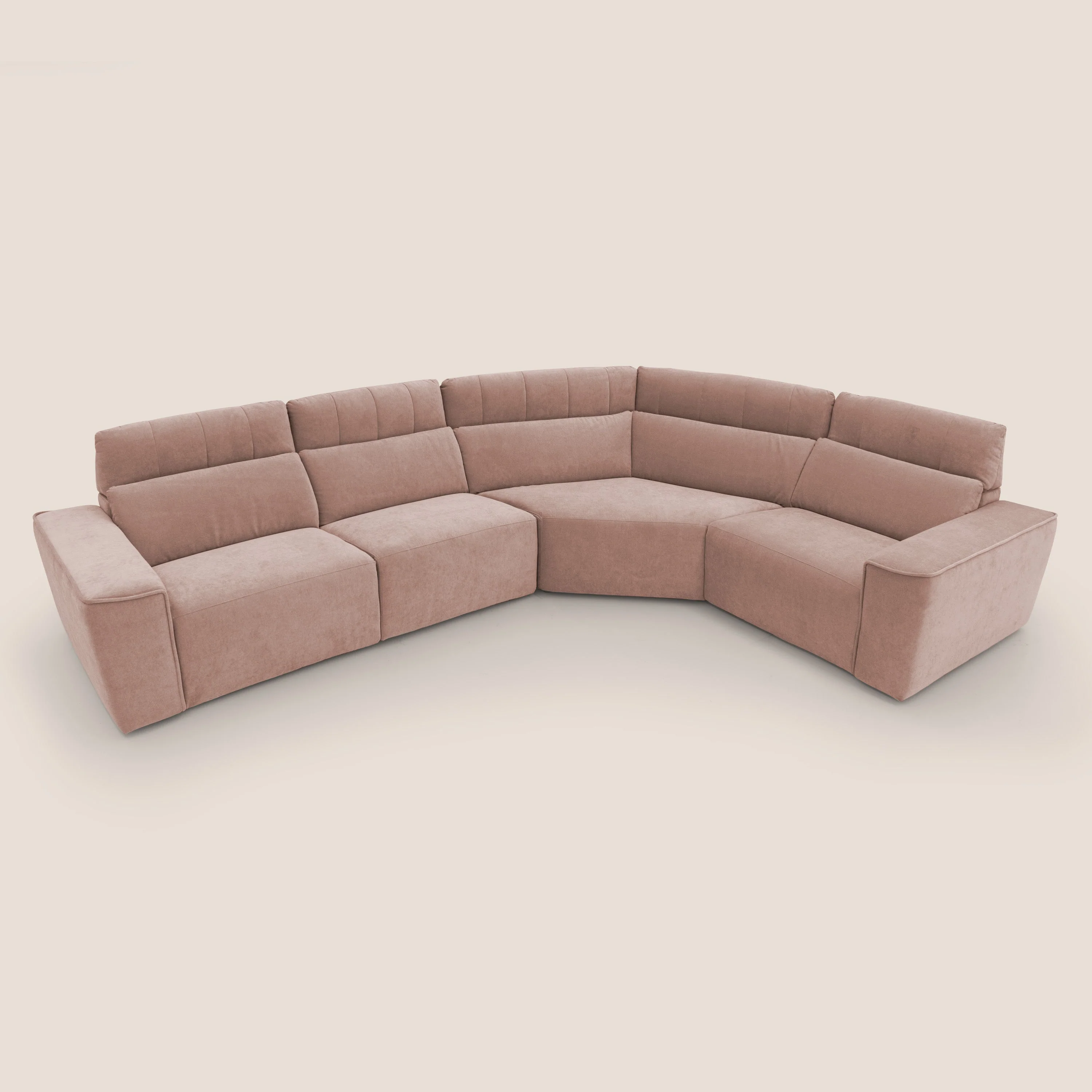 Clark canapé modulable d'angle REVERSIBLE avec option relax électrique en tissu détachable imperméable T17 rose - Image 8