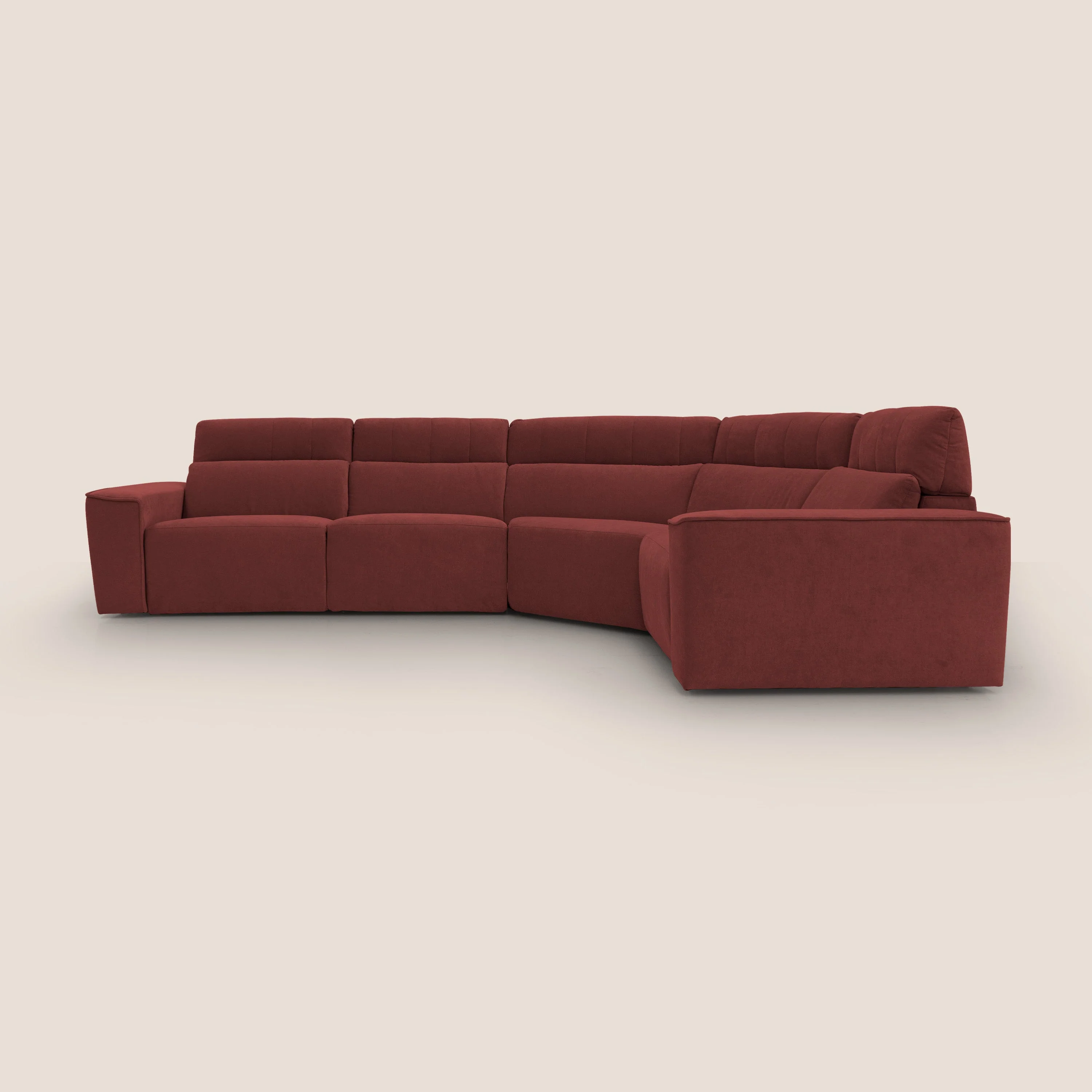 Clark canapé modulable d'angle REVERSIBLE avec option relax électrique en tissu détachable imperméable T17 rouge