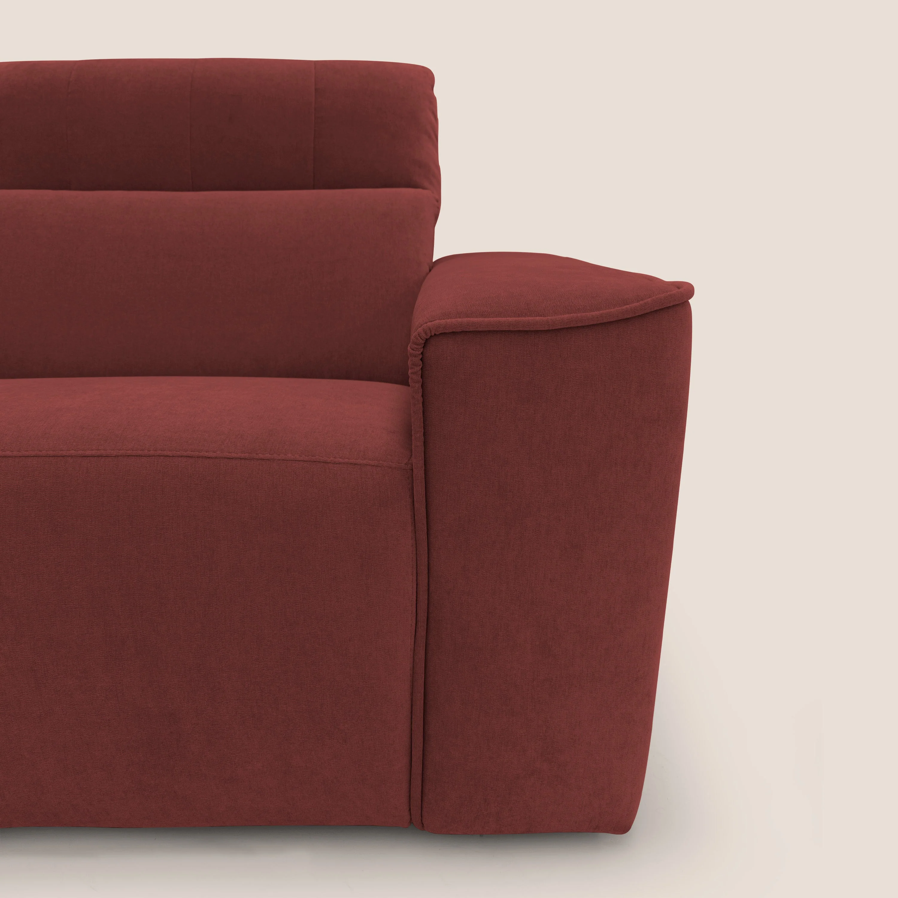 Clark canapé modulable d'angle REVERSIBLE avec option relax électrique en tissu détachable imperméable T17 rouge - Image 4