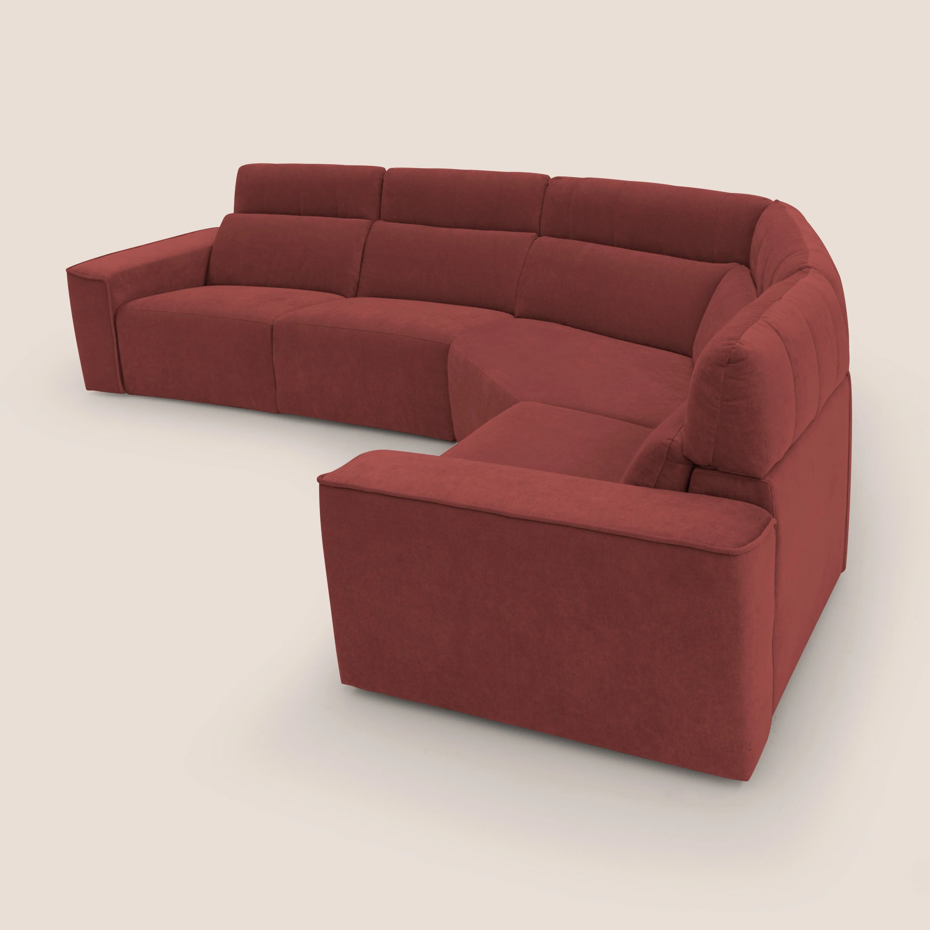 Clark canapé modulable d'angle REVERSIBLE avec option relax électrique en tissu détachable imperméable T17 rouge - Image 6