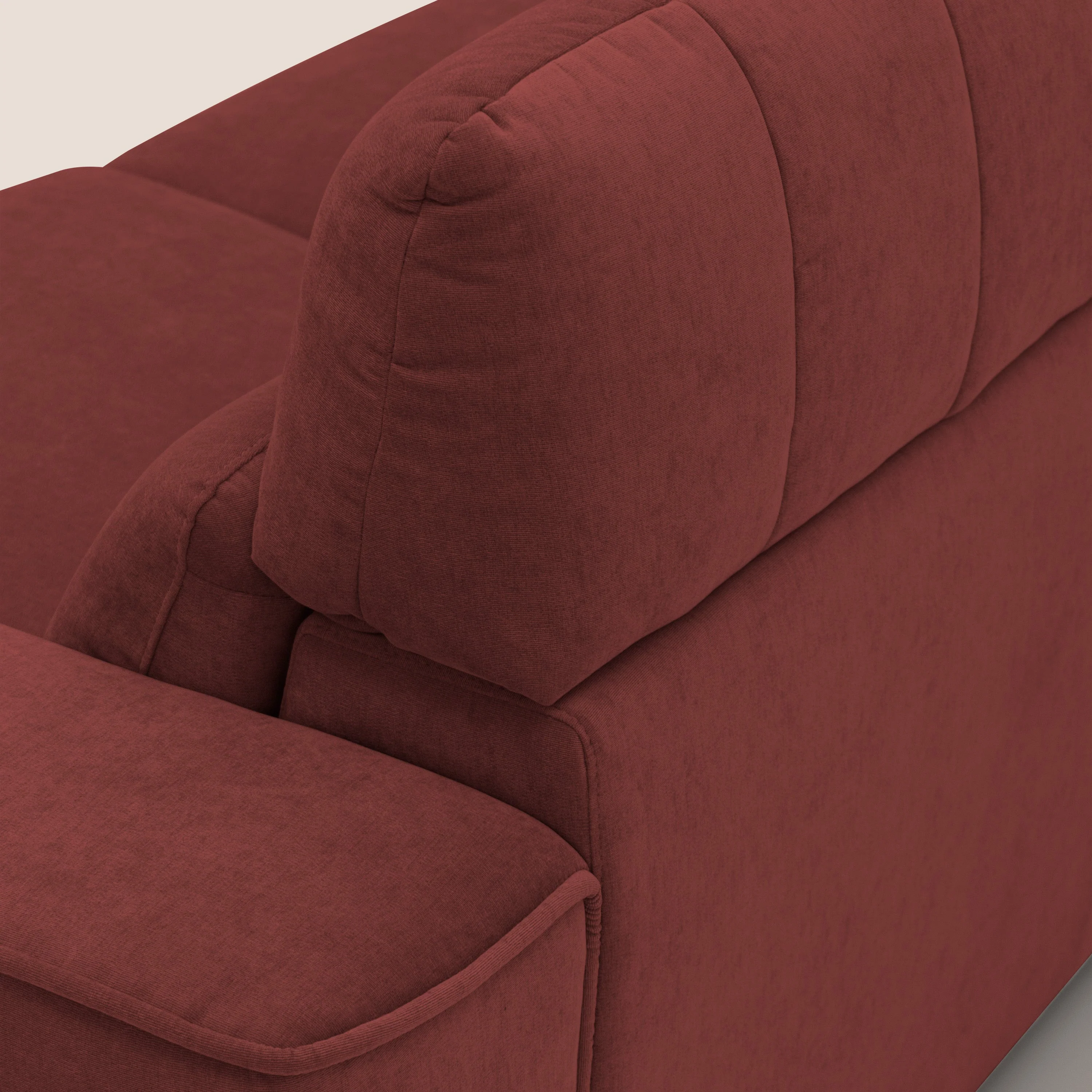 Clark canapé modulable d'angle REVERSIBLE avec option relax électrique en tissu détachable imperméable T17 rouge - Image 9