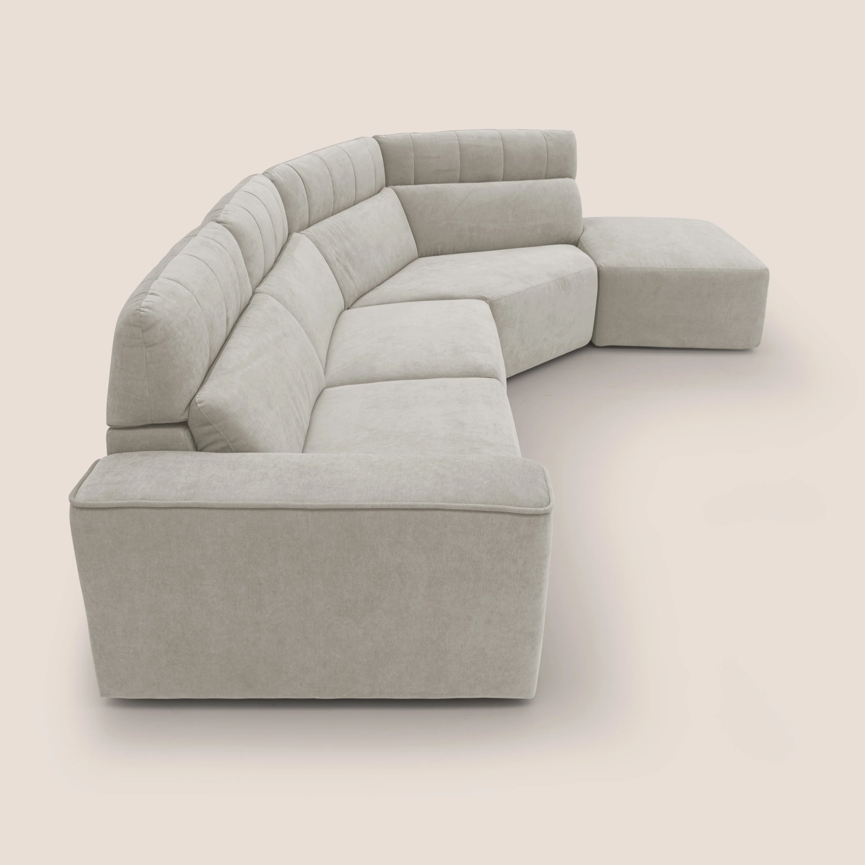 Clark Canapé d'angle avec option relax électrique en tissu imperméable et détachable T17 crème - Image 10