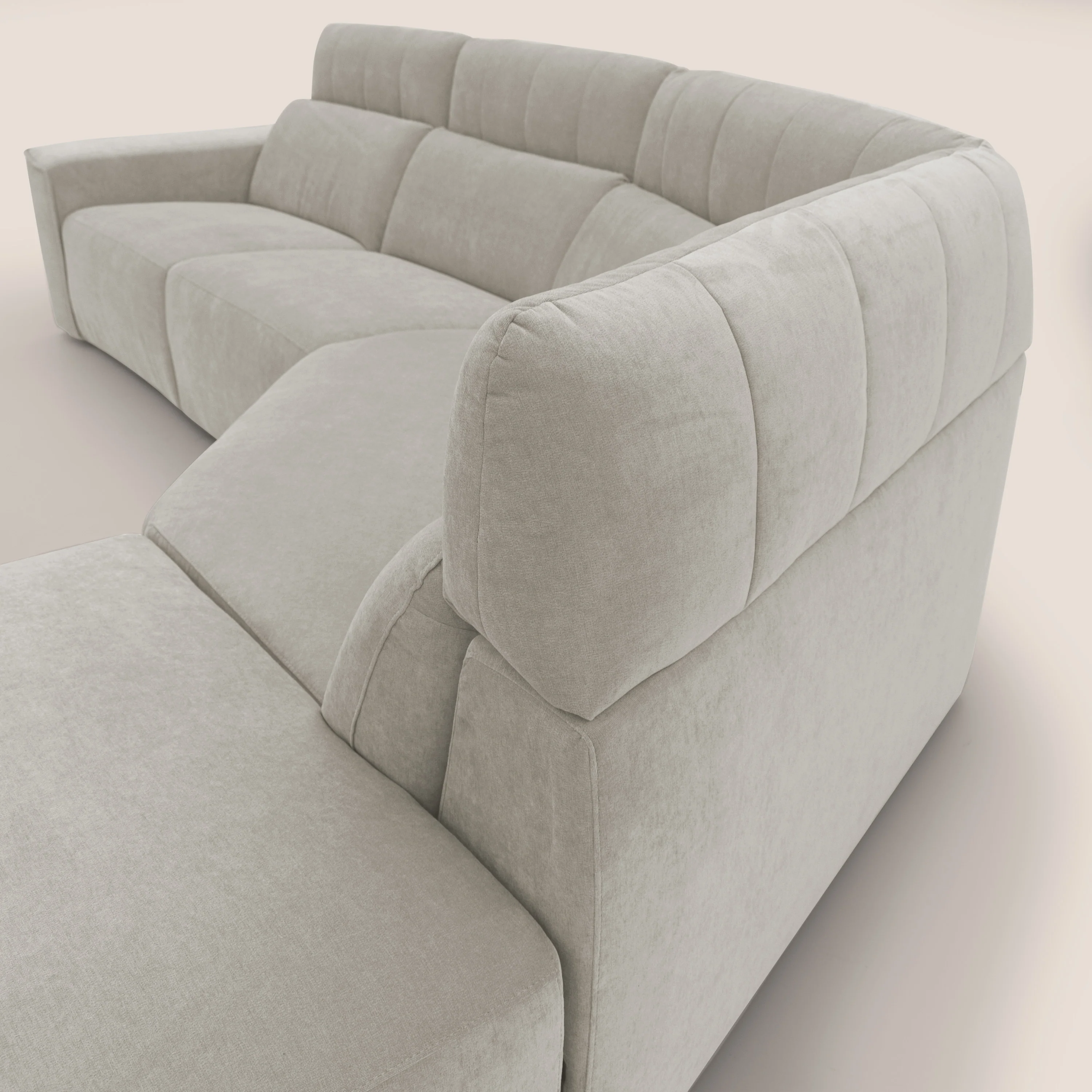 Clark Canapé d'angle avec option relax électrique en tissu imperméable et détachable T17 crème - Image 12