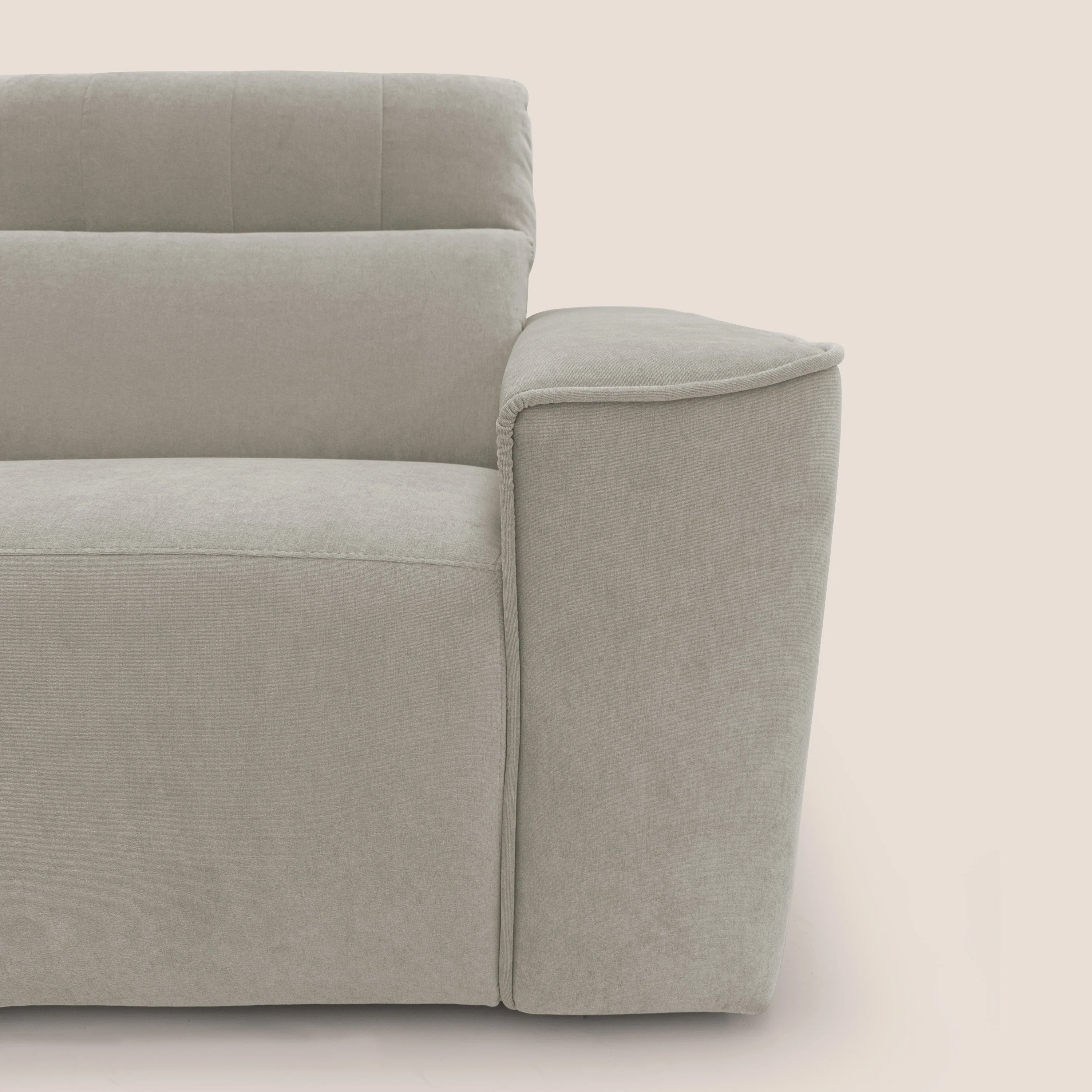 Clark Canapé d'angle avec option relax électrique en tissu imperméable et détachable T17 crème - Image 3