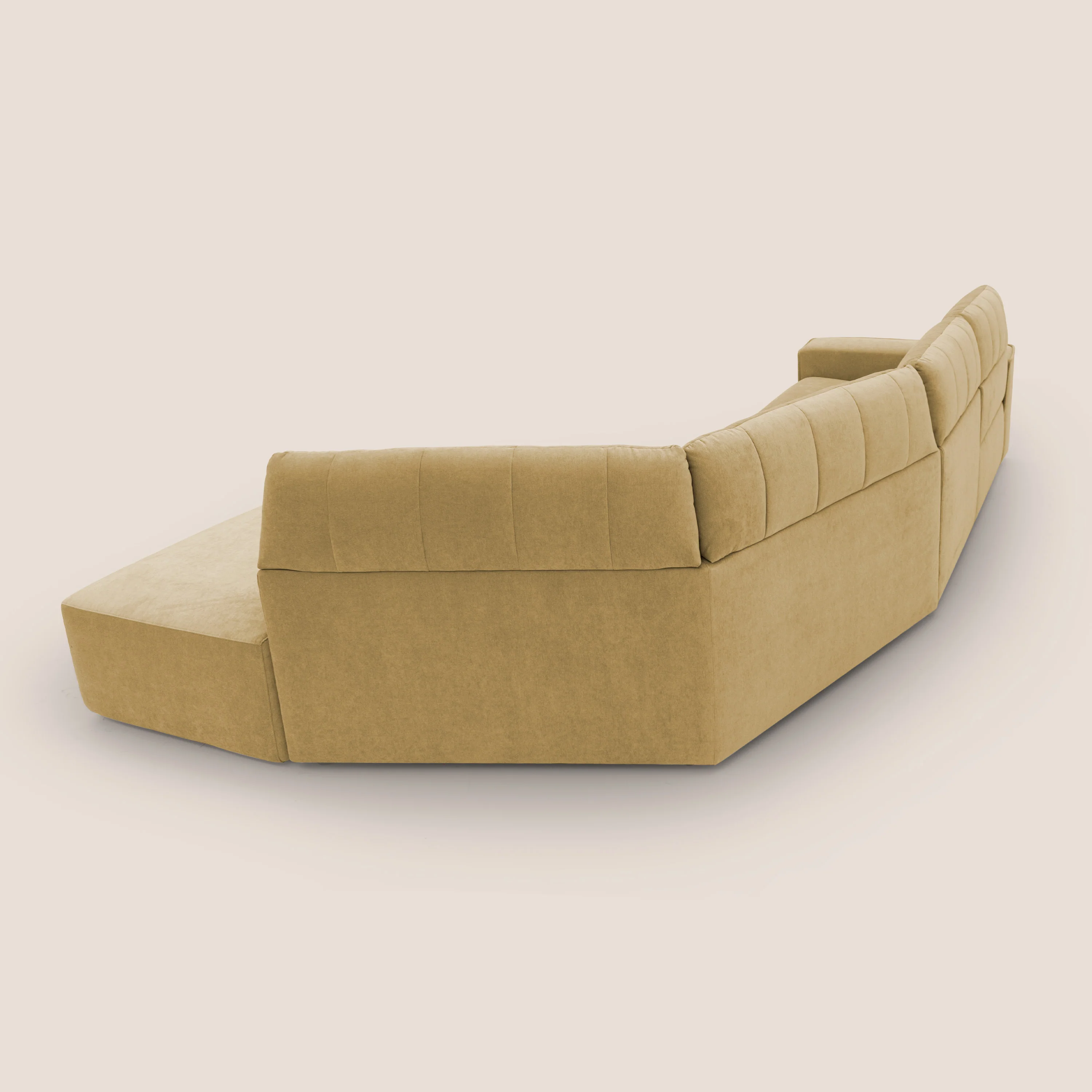 Clark Canapé d'angle avec option relax électrique en tissu imperméable et détachable T17 jaune - Image 15