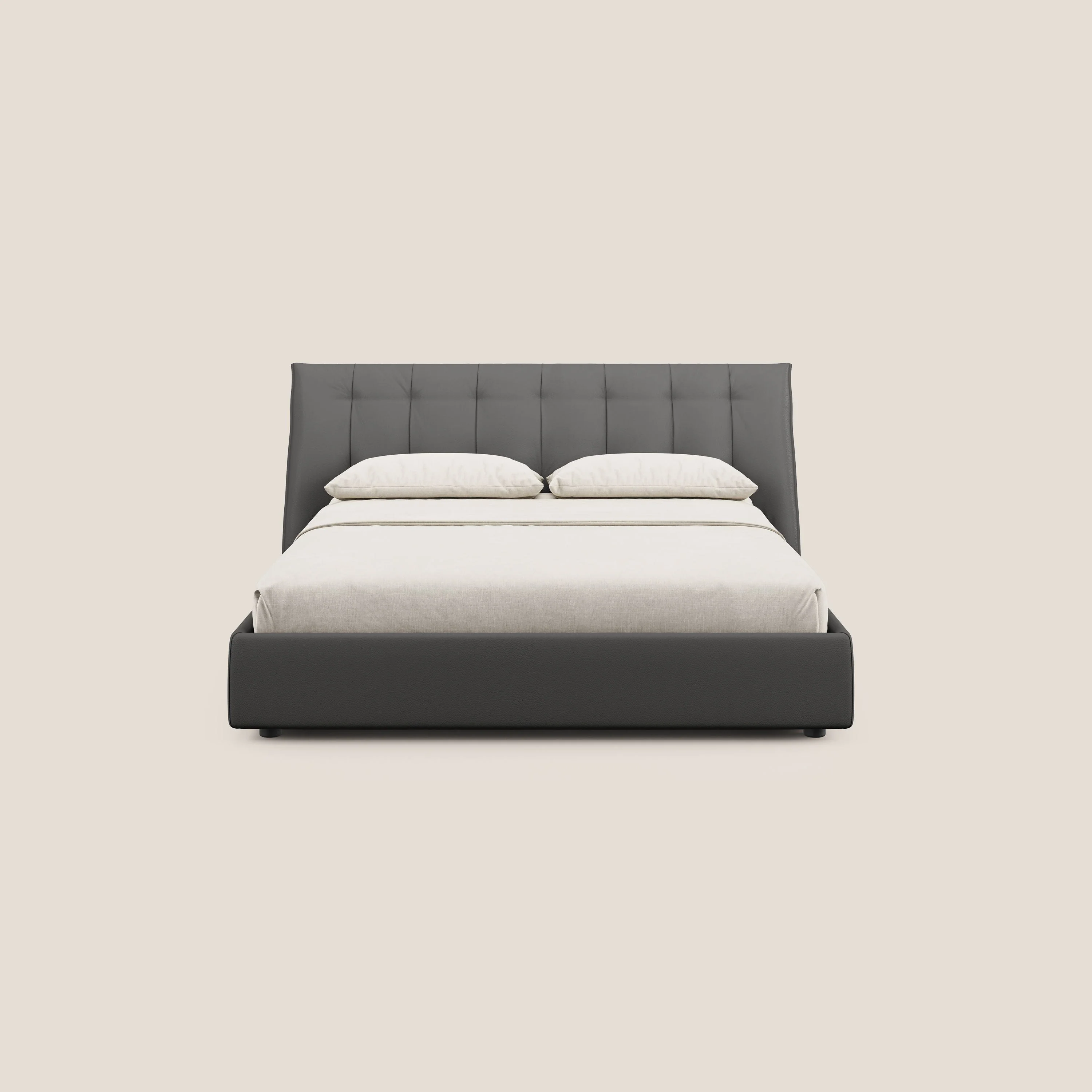 Clizia Lit de design avec coffre de rangement en simili-cuir imperméable T04 anthracite - Image 3