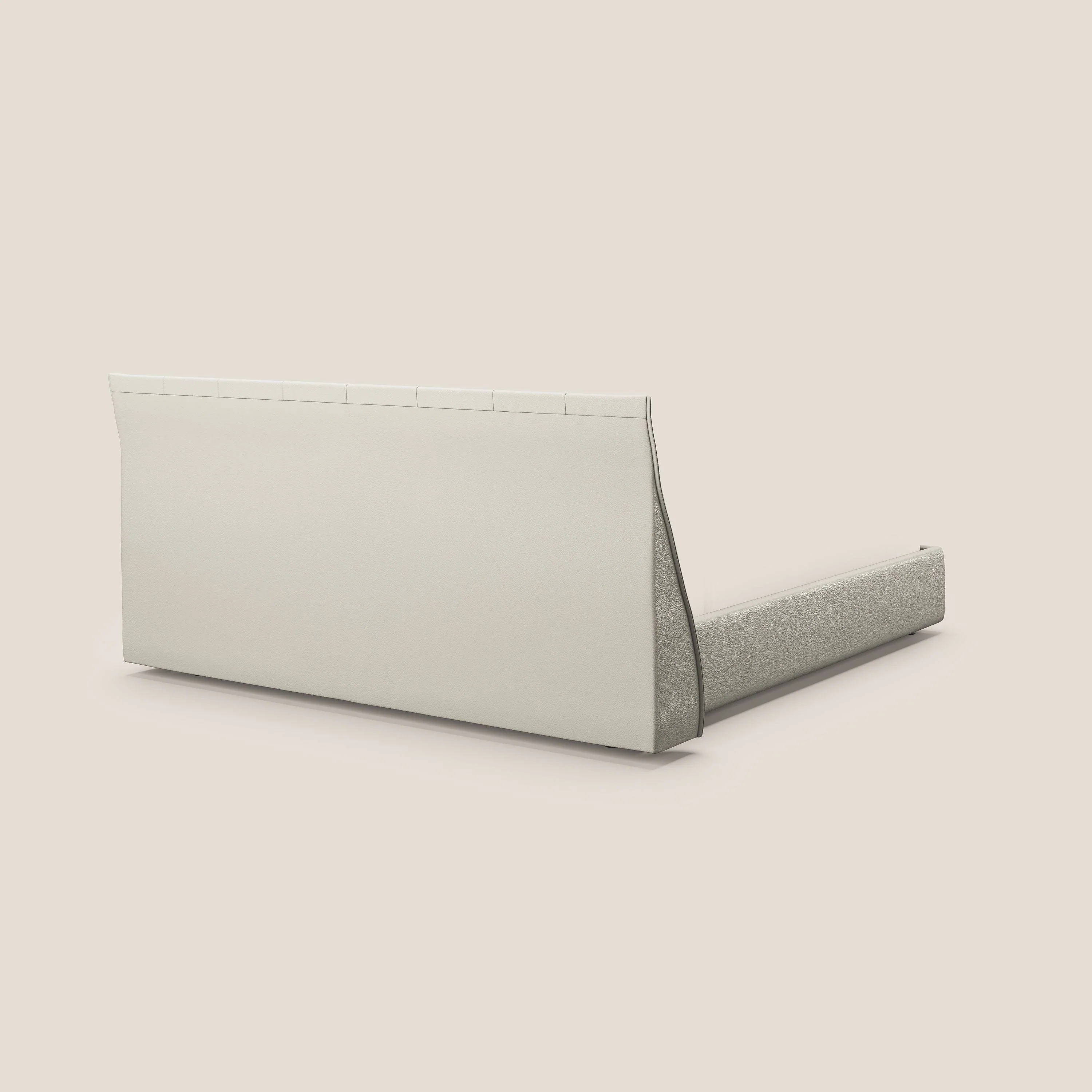 Clizia Lit de design avec coffre de rangement en simili-cuir imperméable T04 blanc - Image 5