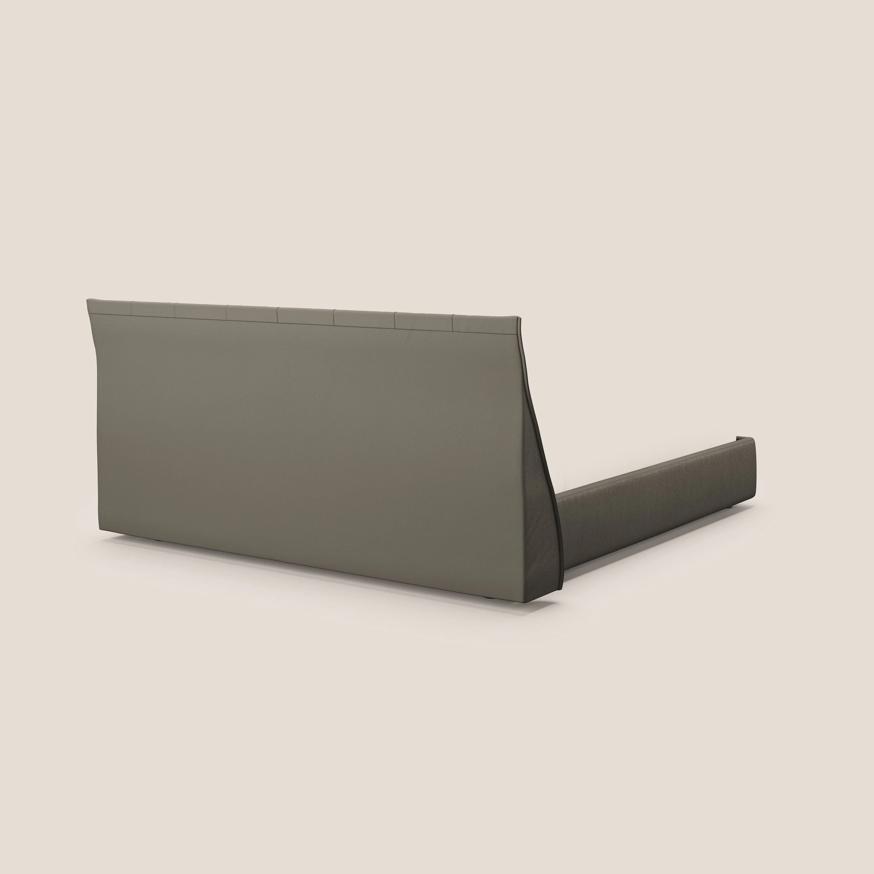Clizia Lit de design avec coffre de rangement en simili-cuir imperméable T04 taupe - Image 5