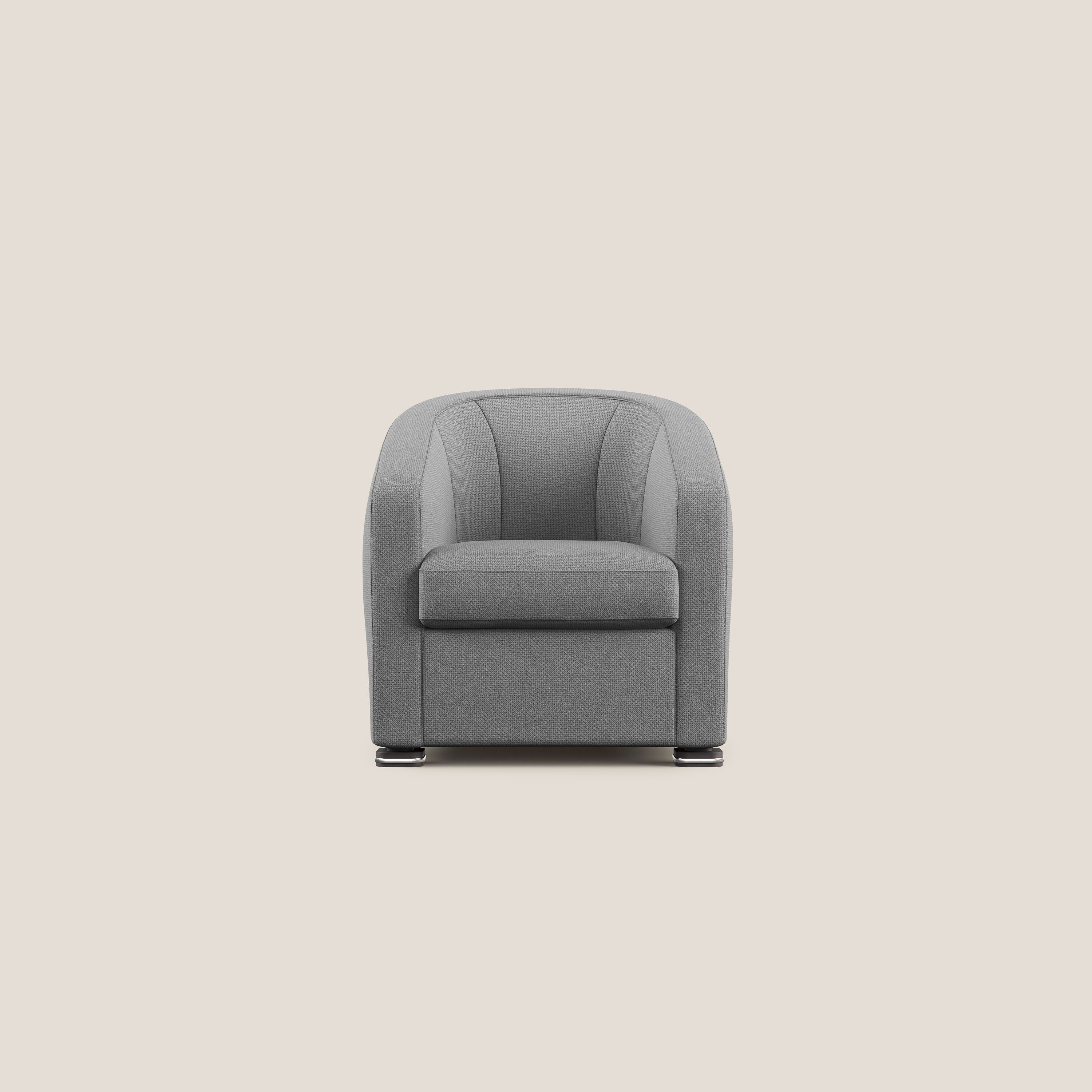 Cloe Fauteuil en tissu détachable à l'eau QuickClean T08 gris