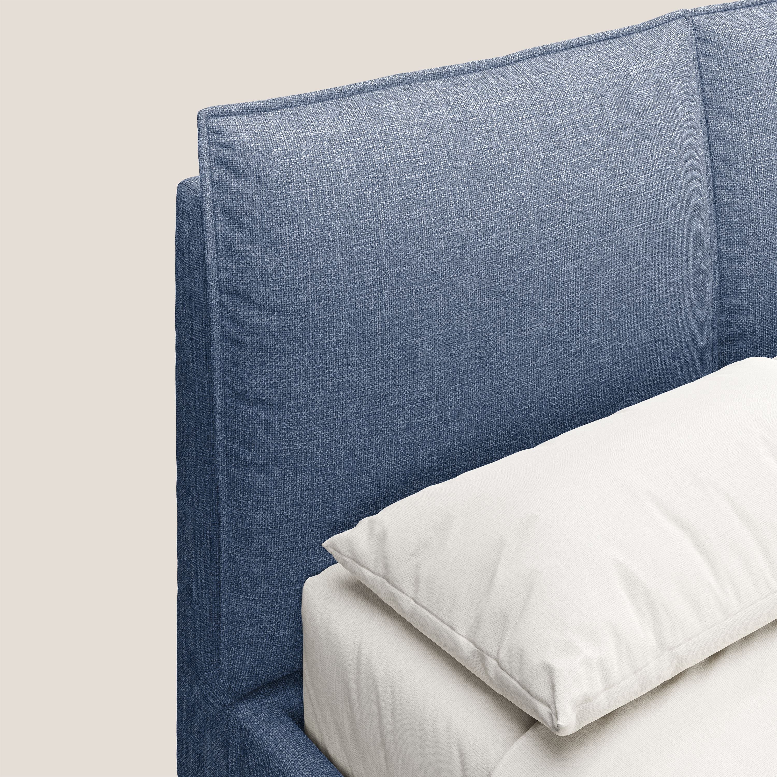 Cloe lit rembourré avec pieds en métal déhoussable en tissu imperméable T06 bleu - Image 6