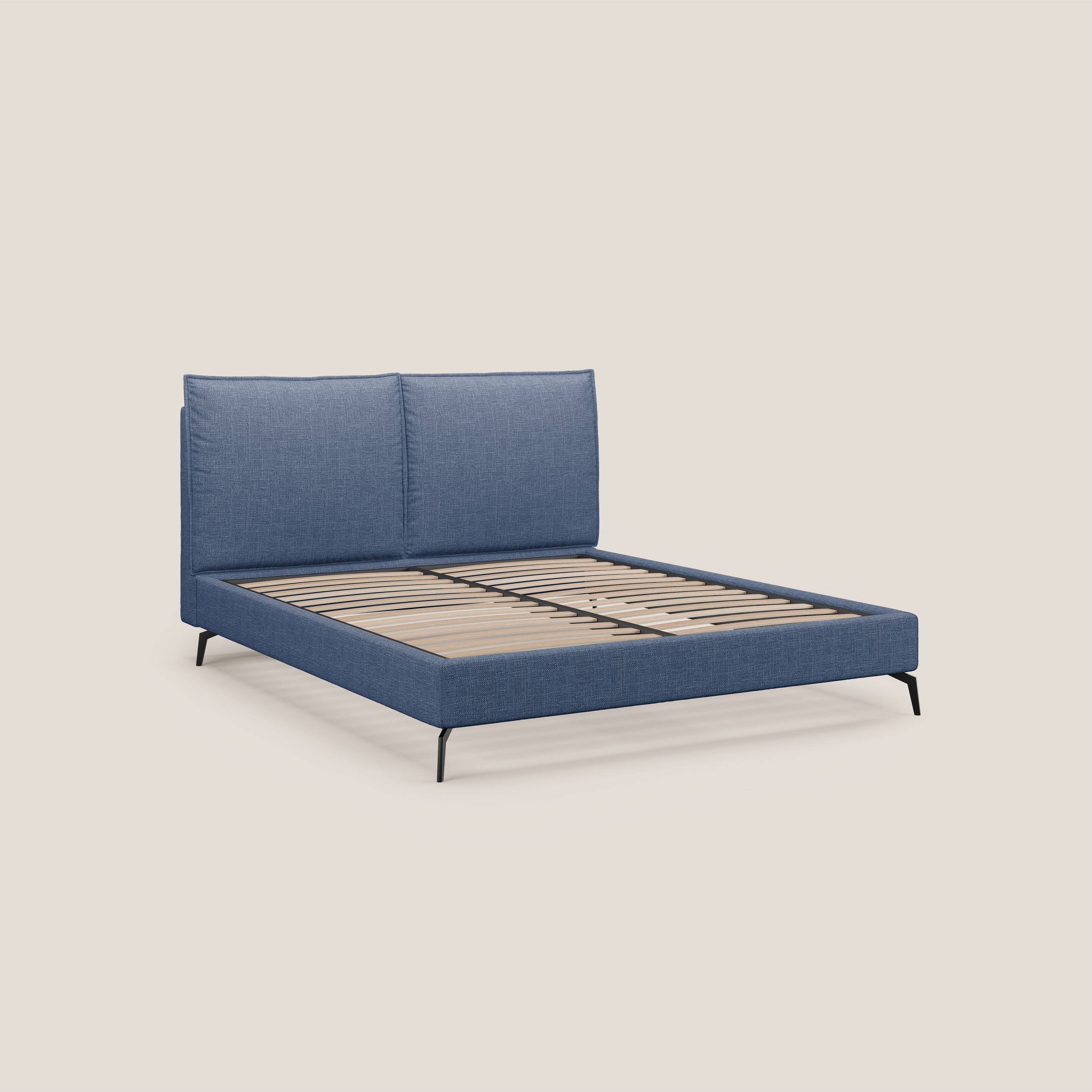 Cloe lit rembourré avec pieds en métal déhoussable en tissu imperméable T06 bleu - Image 7
