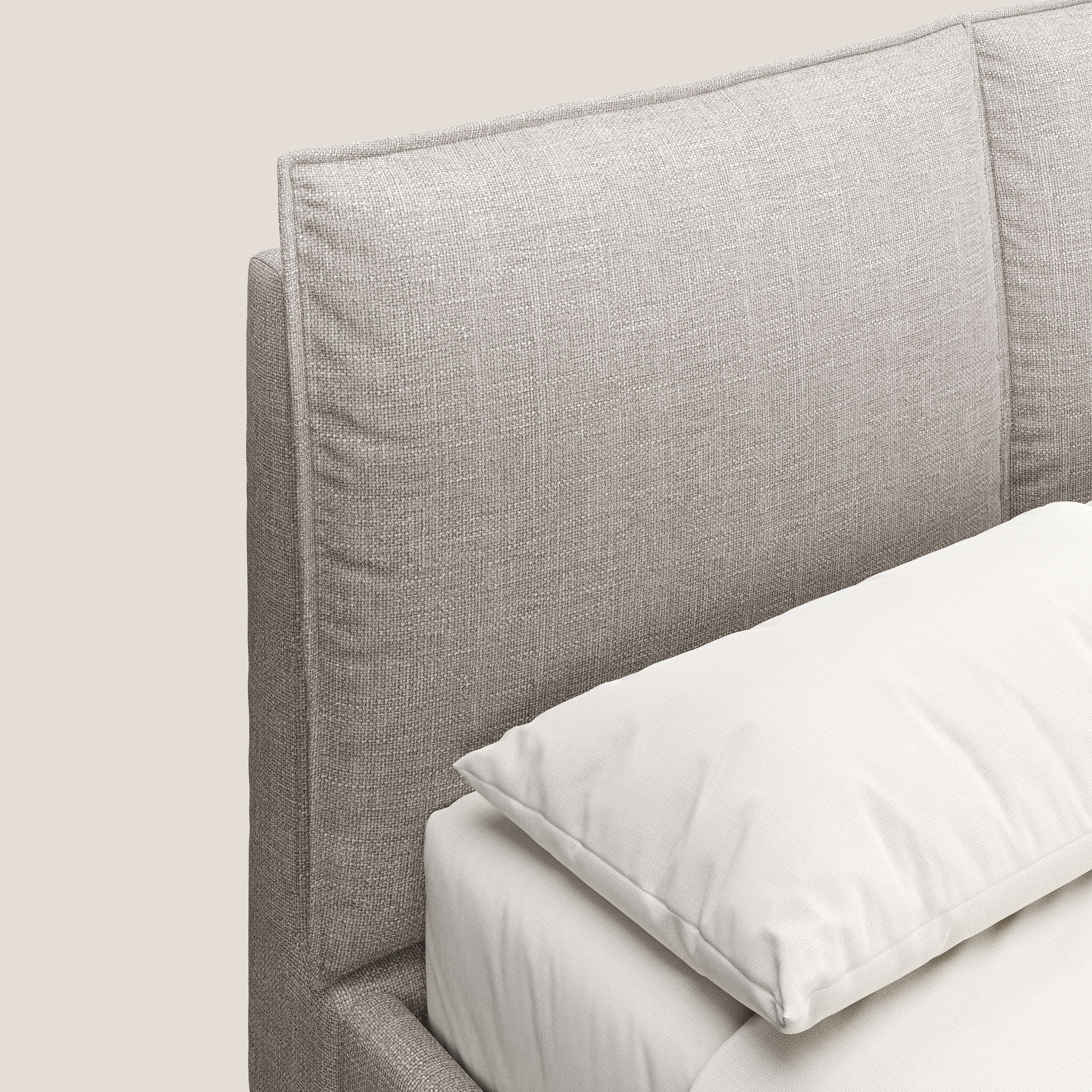 Cloe lit rembourré avec pieds en métal déhoussable en tissu imperméable T06 Taupe tortora - Image 6