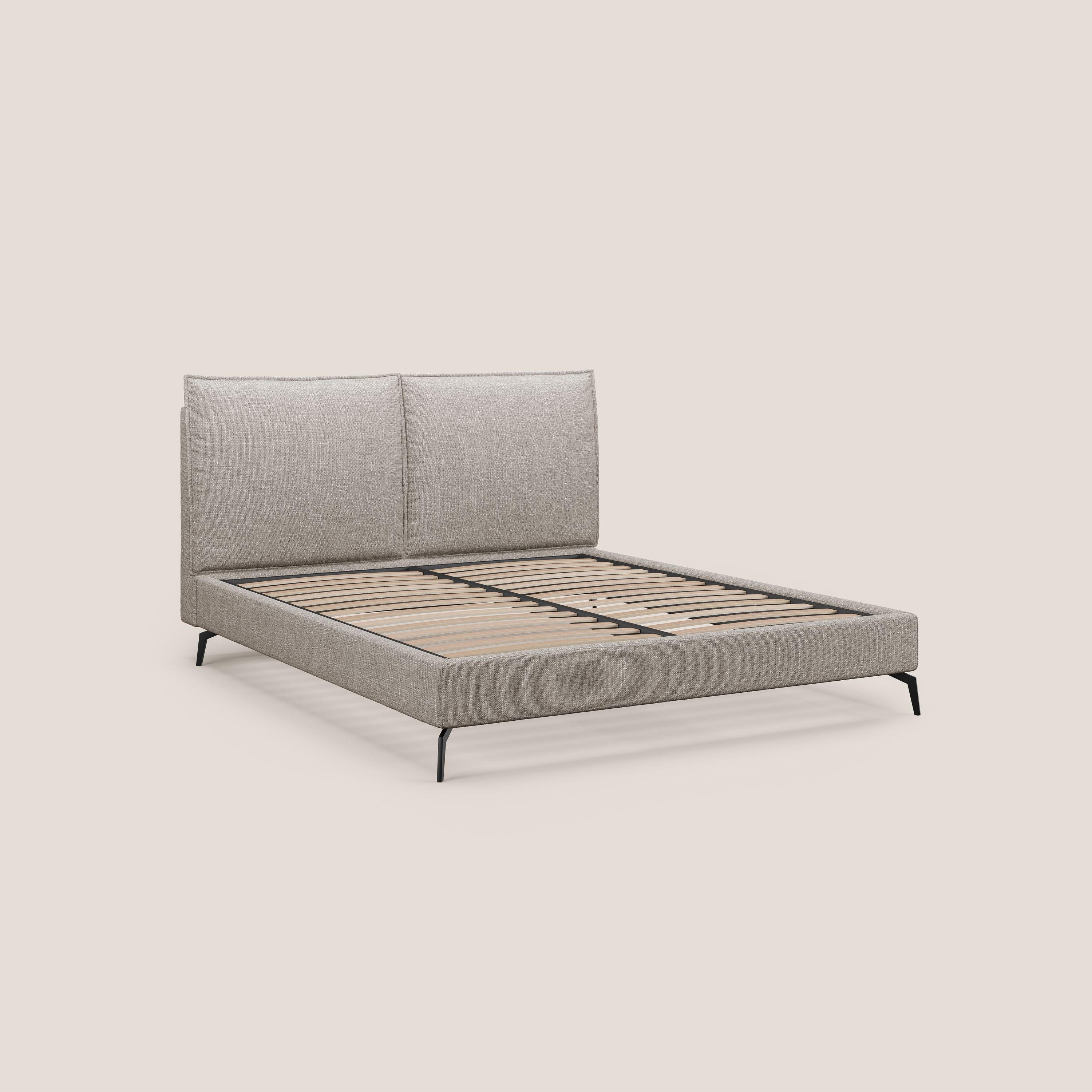 Cloe lit rembourré avec pieds en métal déhoussable en tissu imperméable T06 Taupe tortora - Image 7